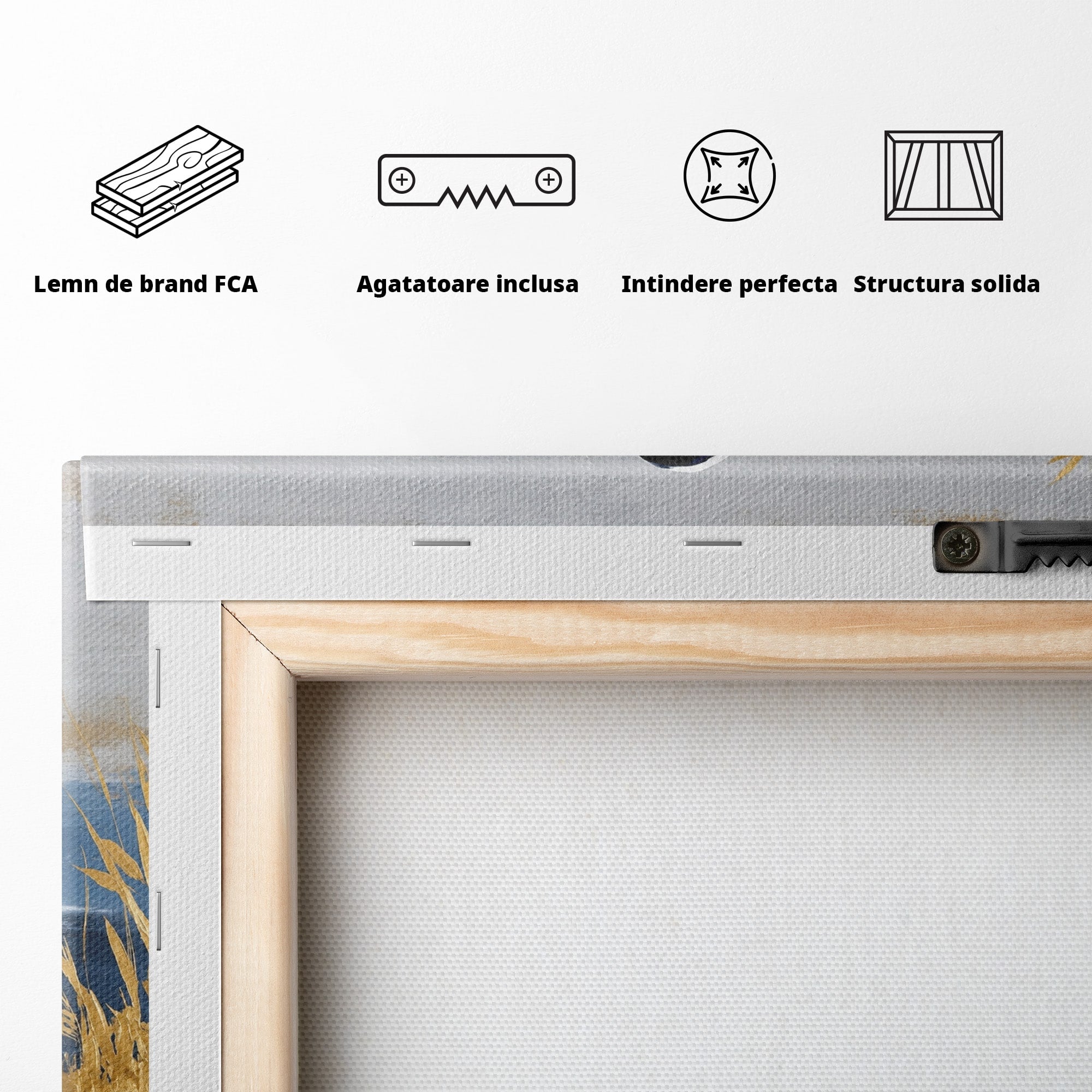 Tablou Canvas Premium LuxCanva® M1651, Egreta Eleganta, Egreta, Natura, Peisaj, Pasare, Living, Culori Vibrante