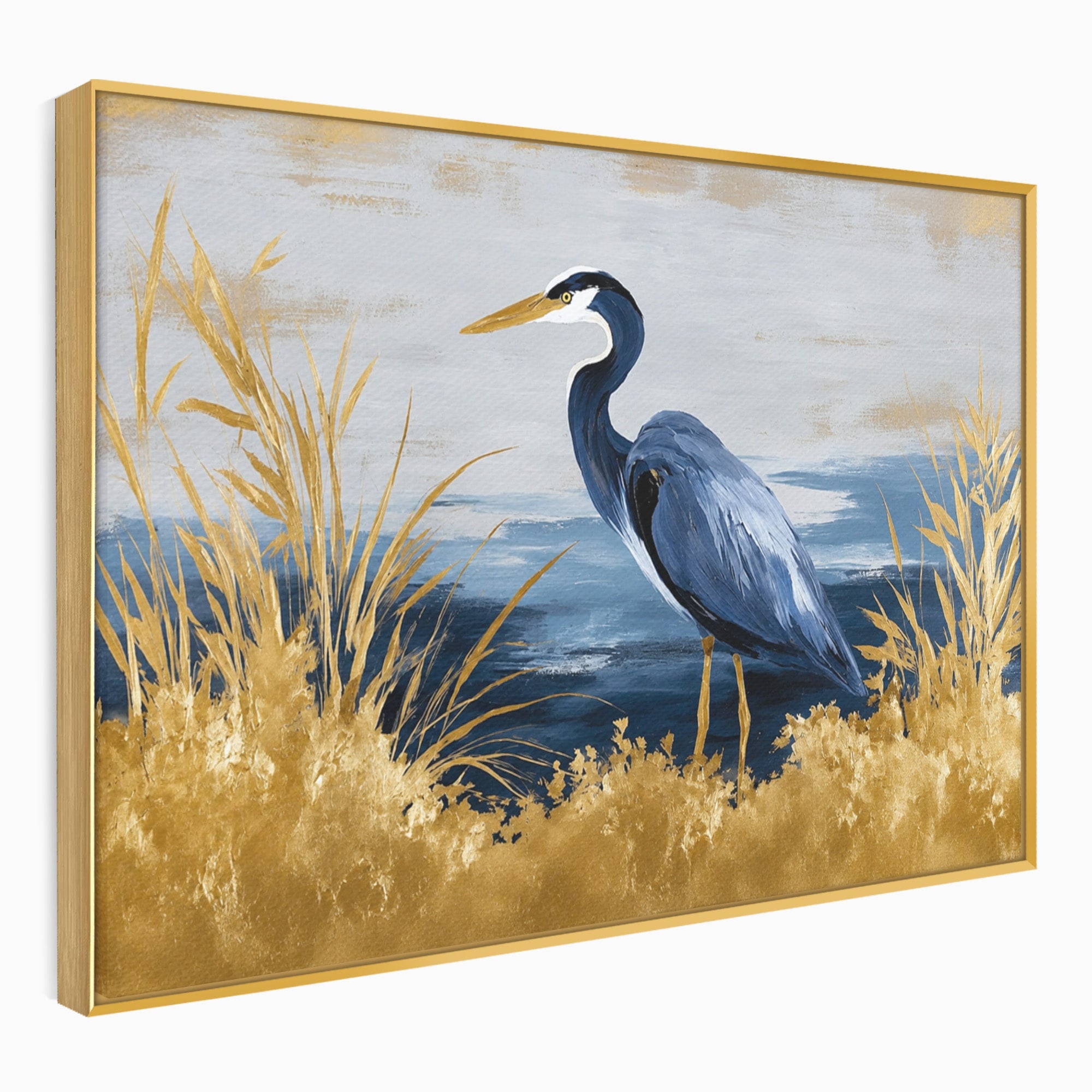 Tablou Canvas Premium LuxCanva® M1651, Egreta Eleganta, Egreta, Natura, Peisaj, Pasare, Living, Culori Vibrante
