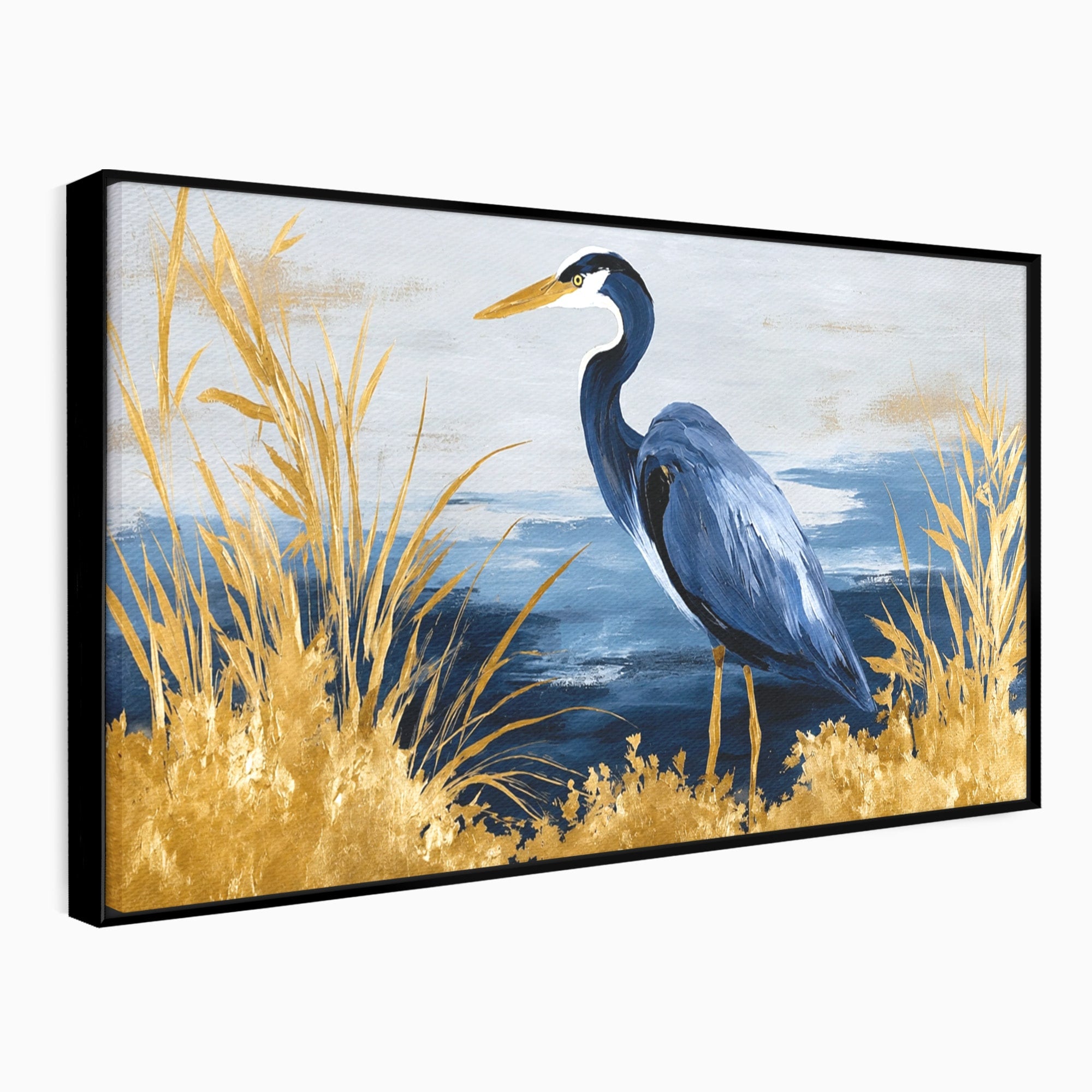 Tablou Canvas Premium LuxCanva® M1651, Egreta Eleganta, Egreta, Natura, Peisaj, Pasare, Living, Culori Vibrante