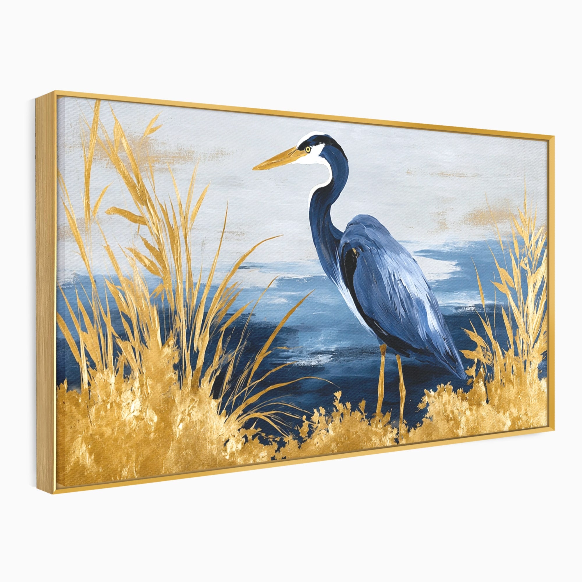 Tablou Canvas Premium LuxCanva® M1651, Egreta Eleganta, Egreta, Natura, Peisaj, Pasare, Living, Culori Vibrante