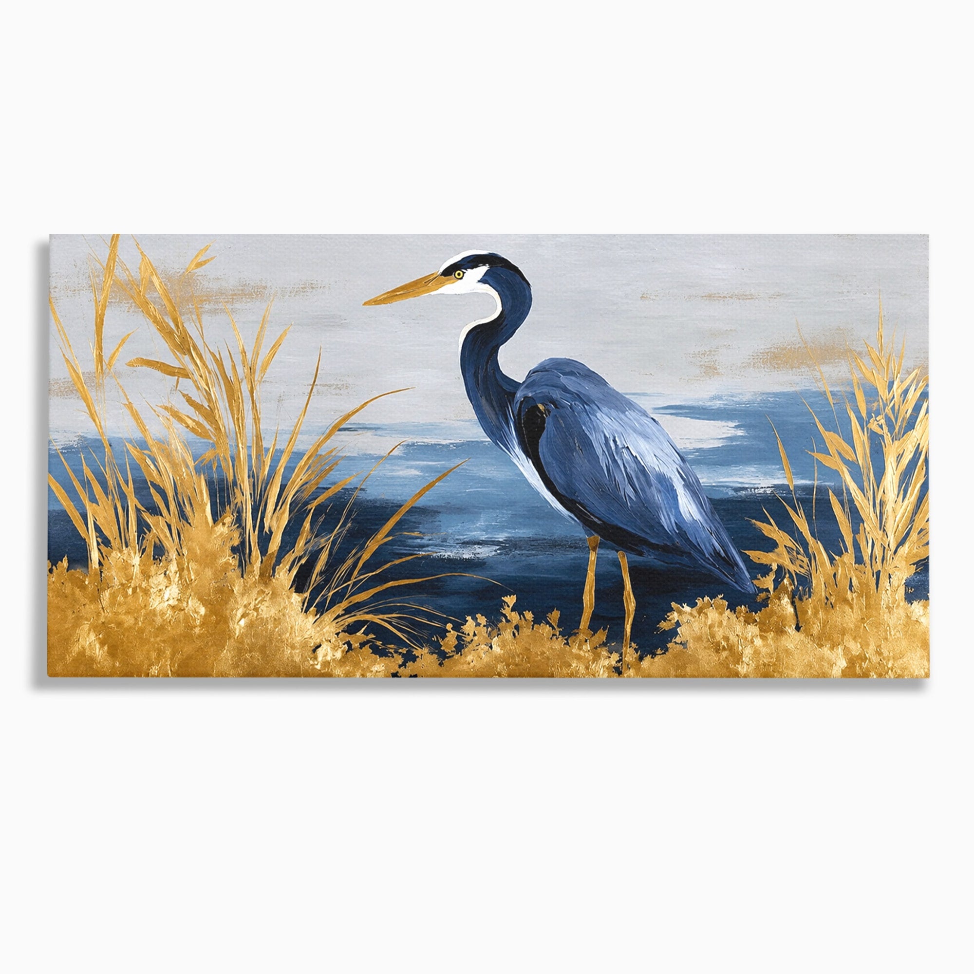 Tablou Canvas Premium LuxCanva® M1651, Egreta Eleganta, Egreta, Natura, Peisaj, Pasare, Living, Culori Vibrante