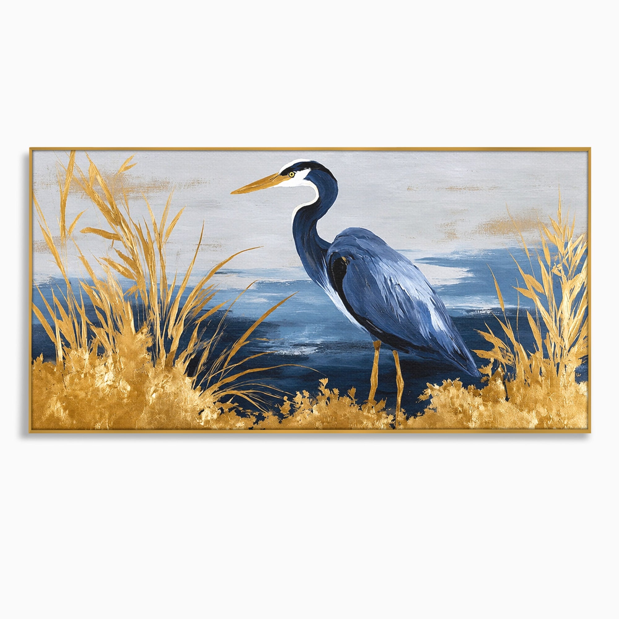 Tablou Canvas Premium LuxCanva® M1651, Egreta Eleganta, Egreta, Natura, Peisaj, Pasare, Living, Culori Vibrante