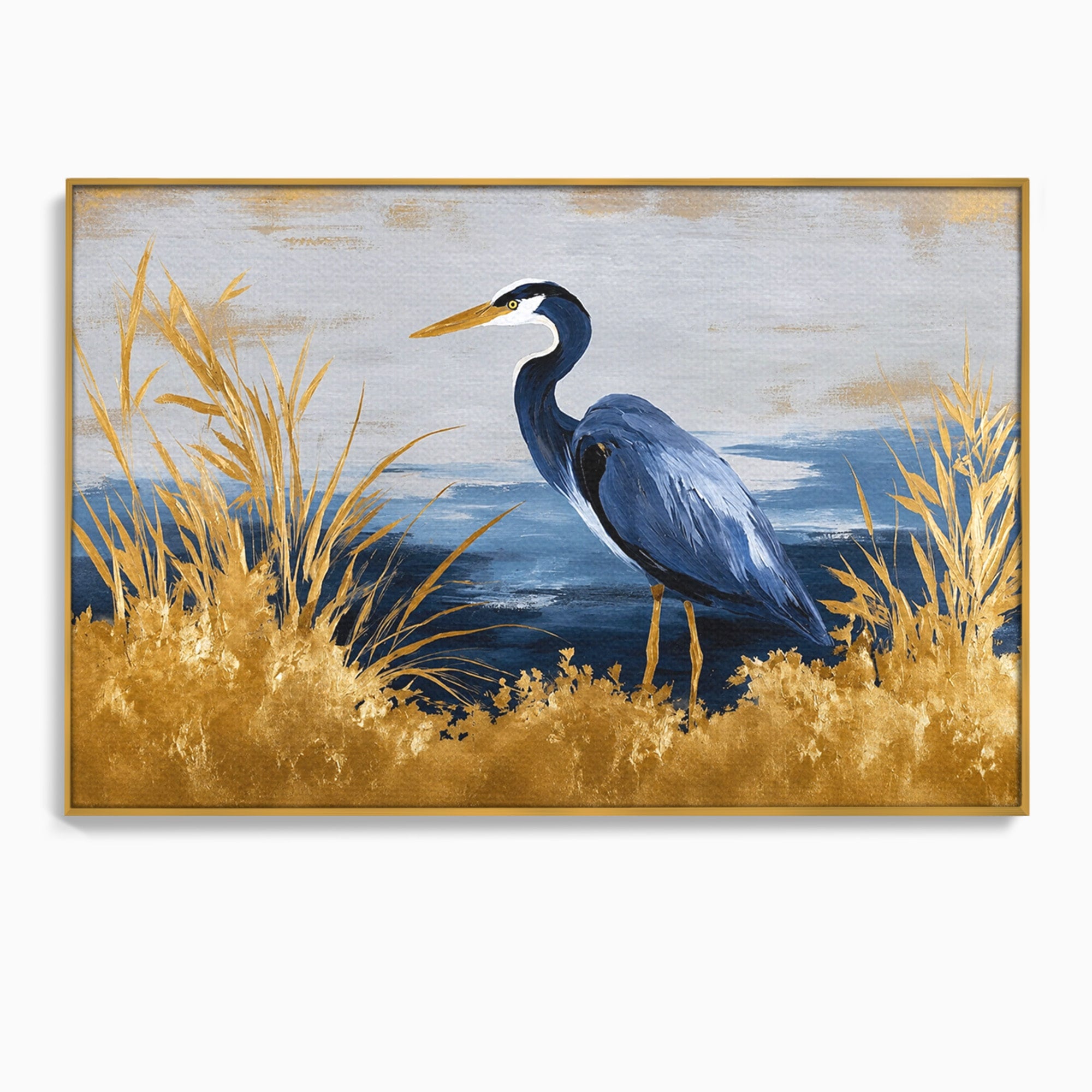 Tablou Canvas Premium LuxCanva® M1651, Egreta Eleganta, Egreta, Natura, Peisaj, Pasare, Living, Culori Vibrante