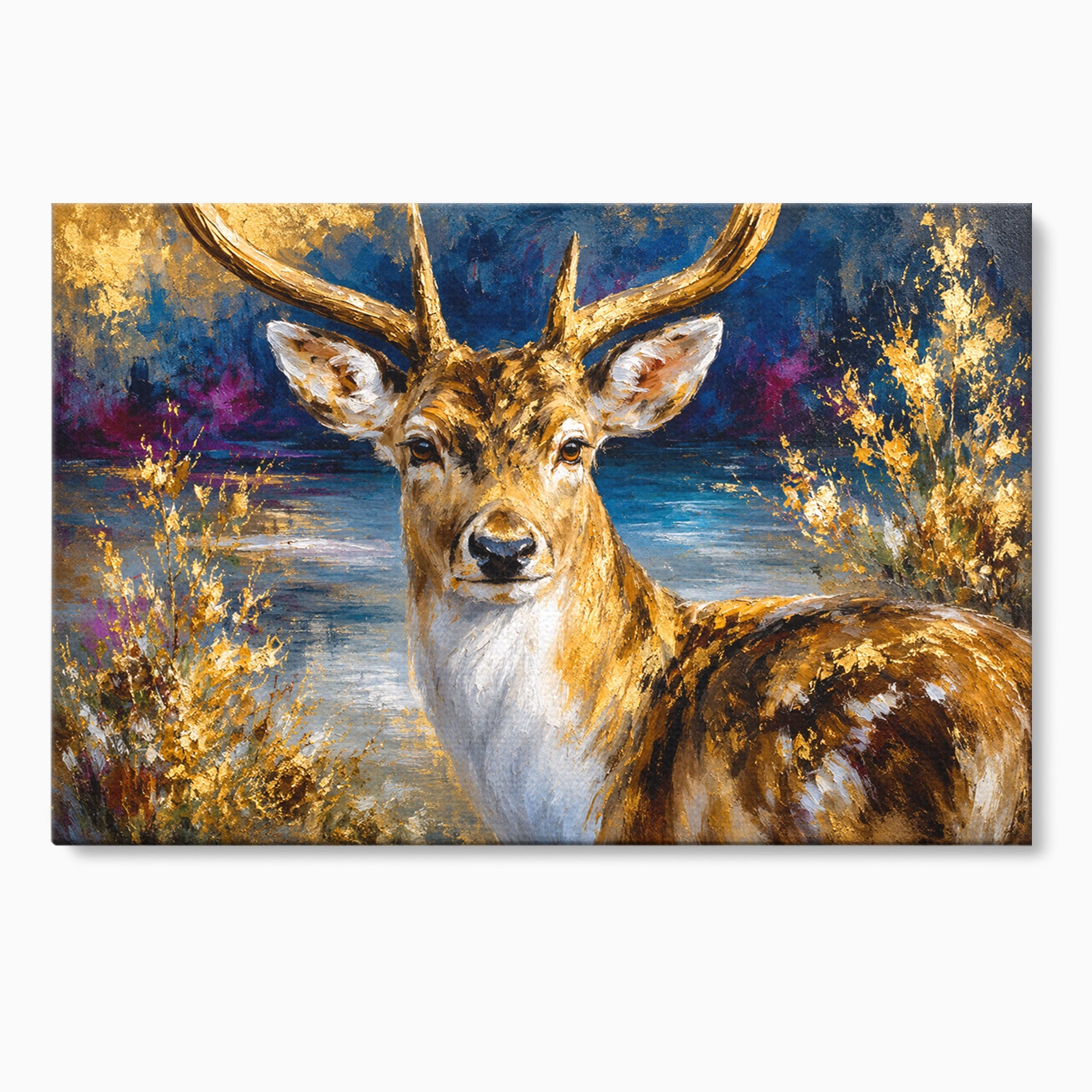 Tablou Canvas Premium LuxCanva® M1659, Cerbul Regal, Cerb, Natura, Peisaj, Living, Animale, Culori Vibrante