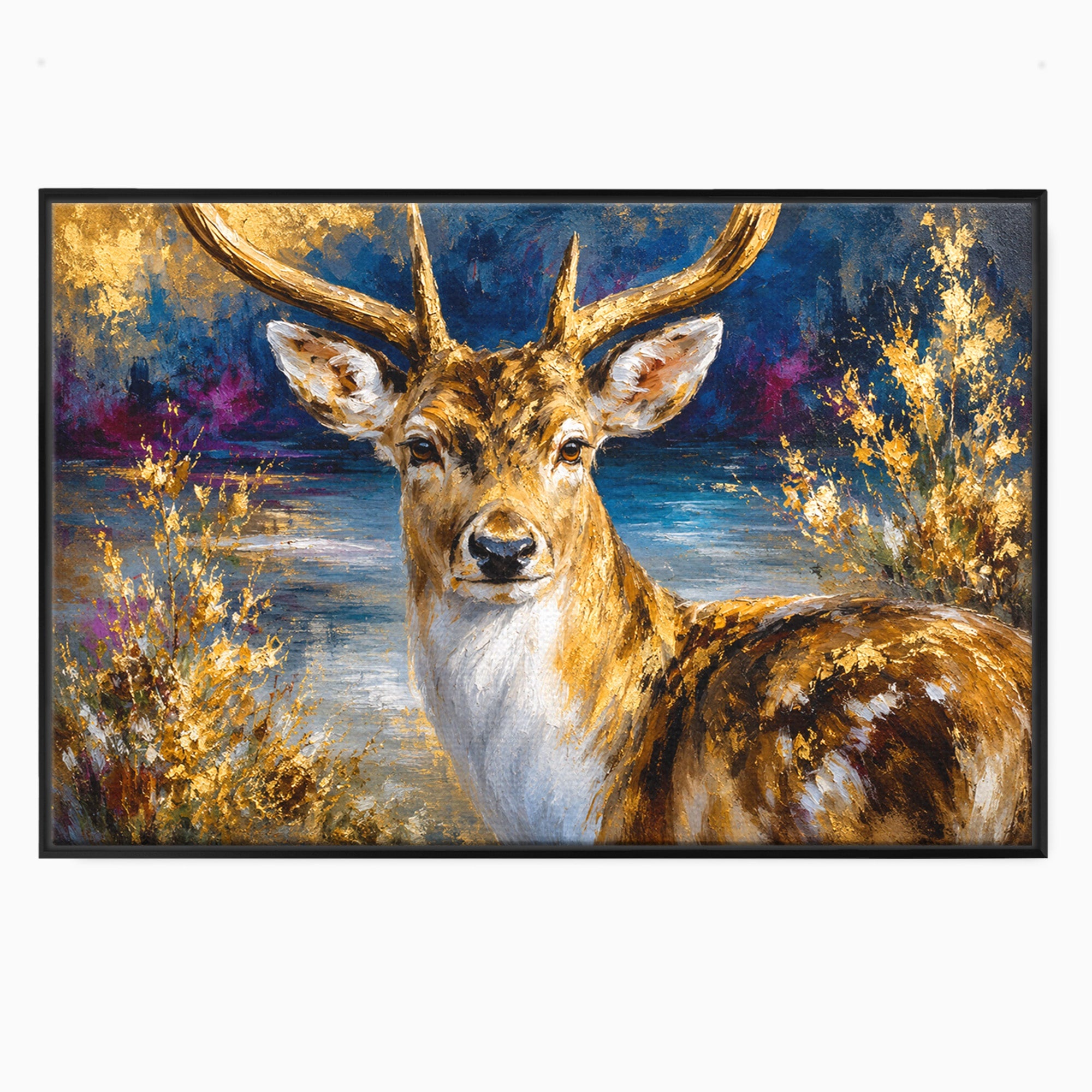 Tablou Canvas Premium LuxCanva® M1659, Cerbul Regal, Cerb, Natura, Peisaj, Living, Animale, Culori Vibrante