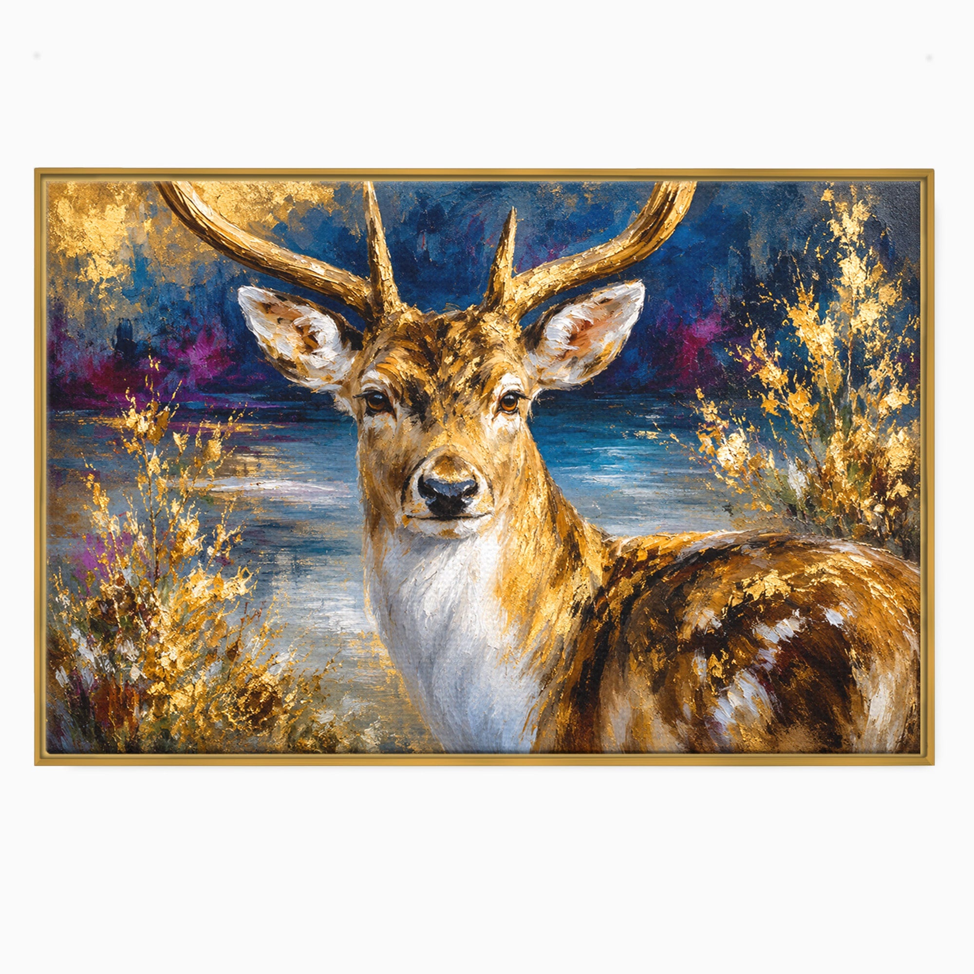 Tablou Canvas Premium LuxCanva® M1659, Cerbul Regal, Cerb, Natura, Peisaj, Living, Animale, Culori Vibrante