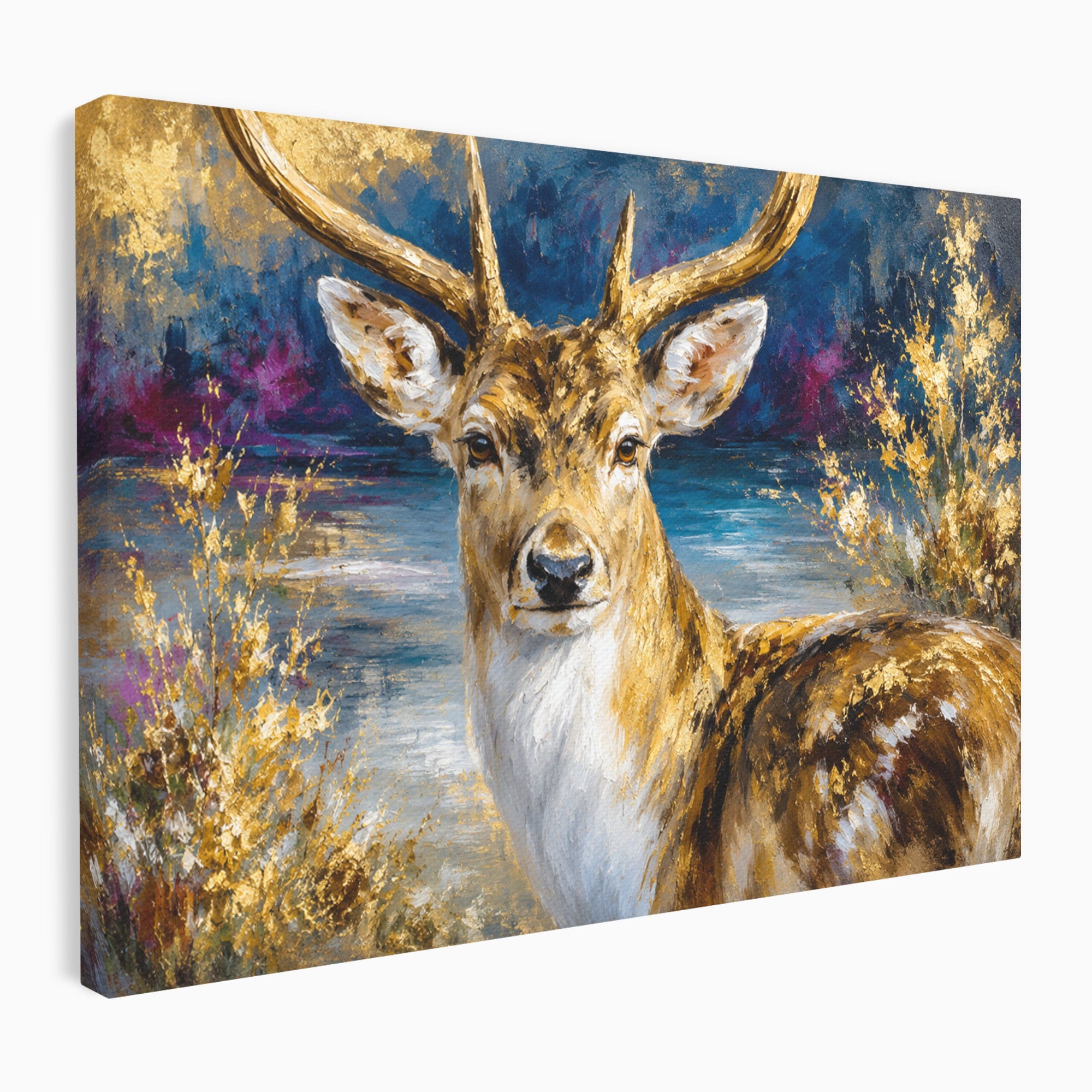 Tablou Canvas Premium LuxCanva® M1659, Cerbul Regal, Cerb, Natura, Peisaj, Living, Animale, Culori Vibrante