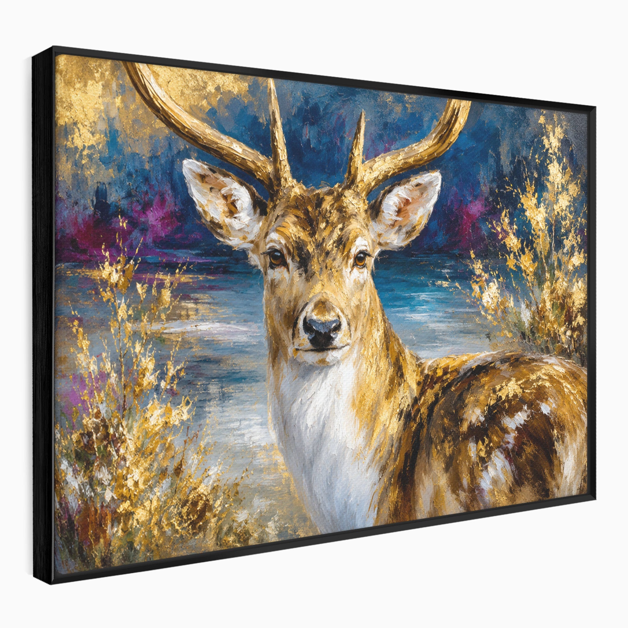 Tablou Canvas Premium LuxCanva® M1659, Cerbul Regal, Cerb, Natura, Peisaj, Living, Animale, Culori Vibrante