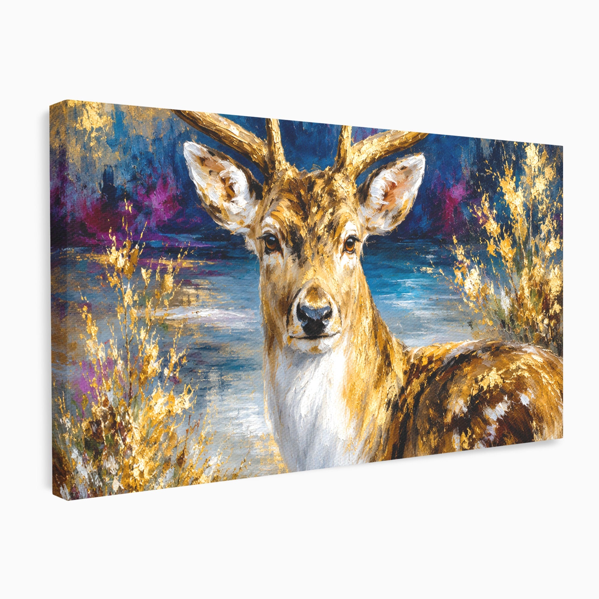 Tablou Canvas Premium LuxCanva® M1659, Cerbul Regal, Cerb, Natura, Peisaj, Living, Animale, Culori Vibrante