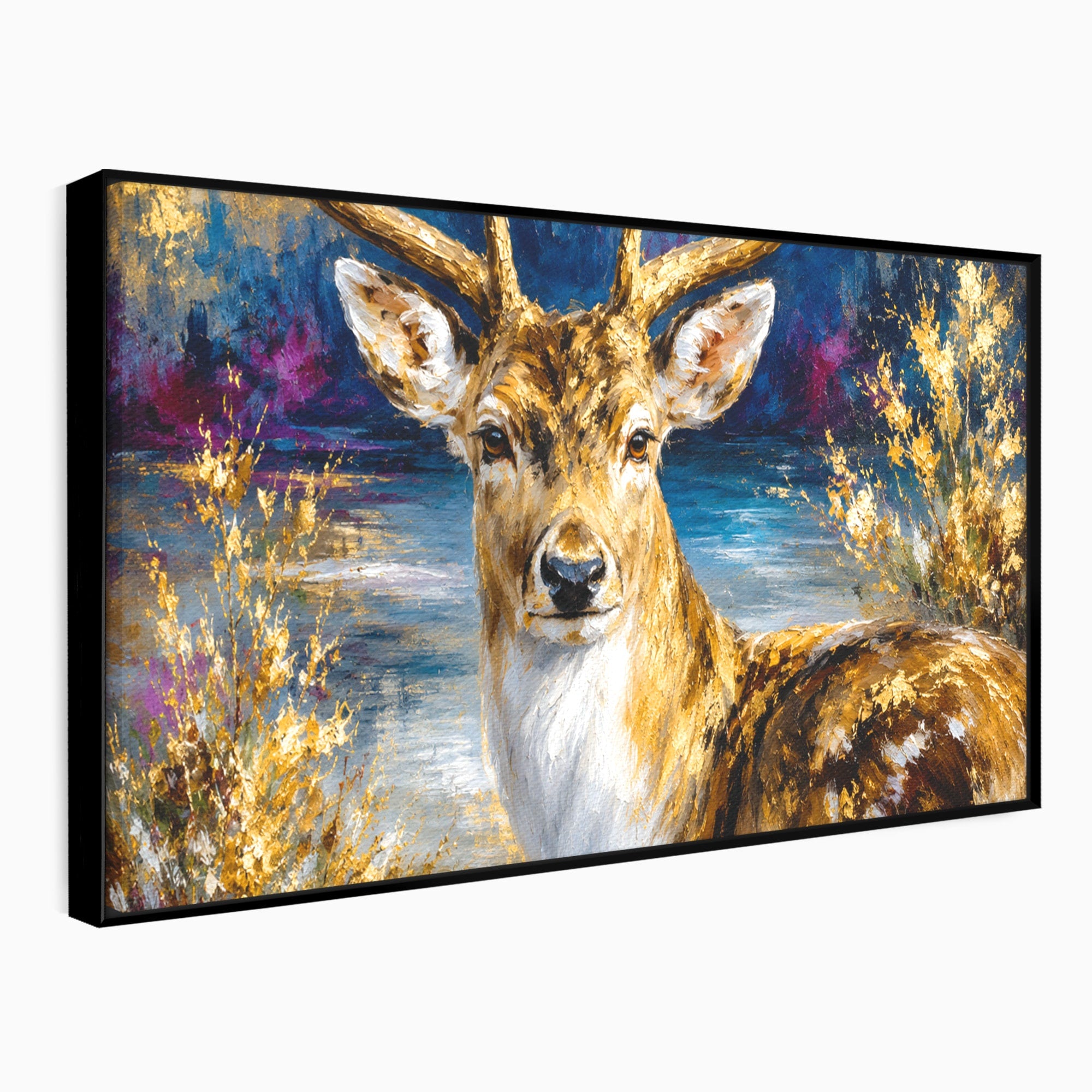 Tablou Canvas Premium LuxCanva® M1659, Cerbul Regal, Cerb, Natura, Peisaj, Living, Animale, Culori Vibrante