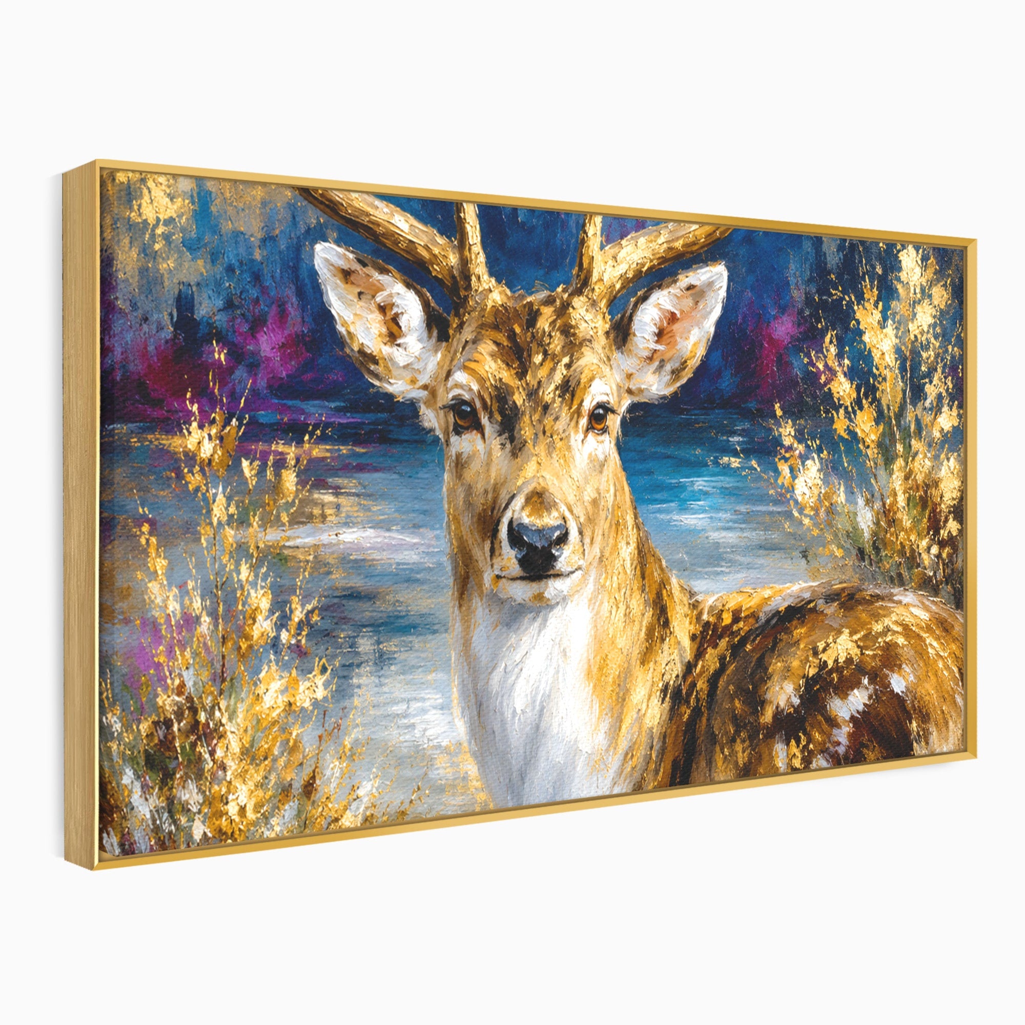 Tablou Canvas Premium LuxCanva® M1659, Cerbul Regal, Cerb, Natura, Peisaj, Living, Animale, Culori Vibrante