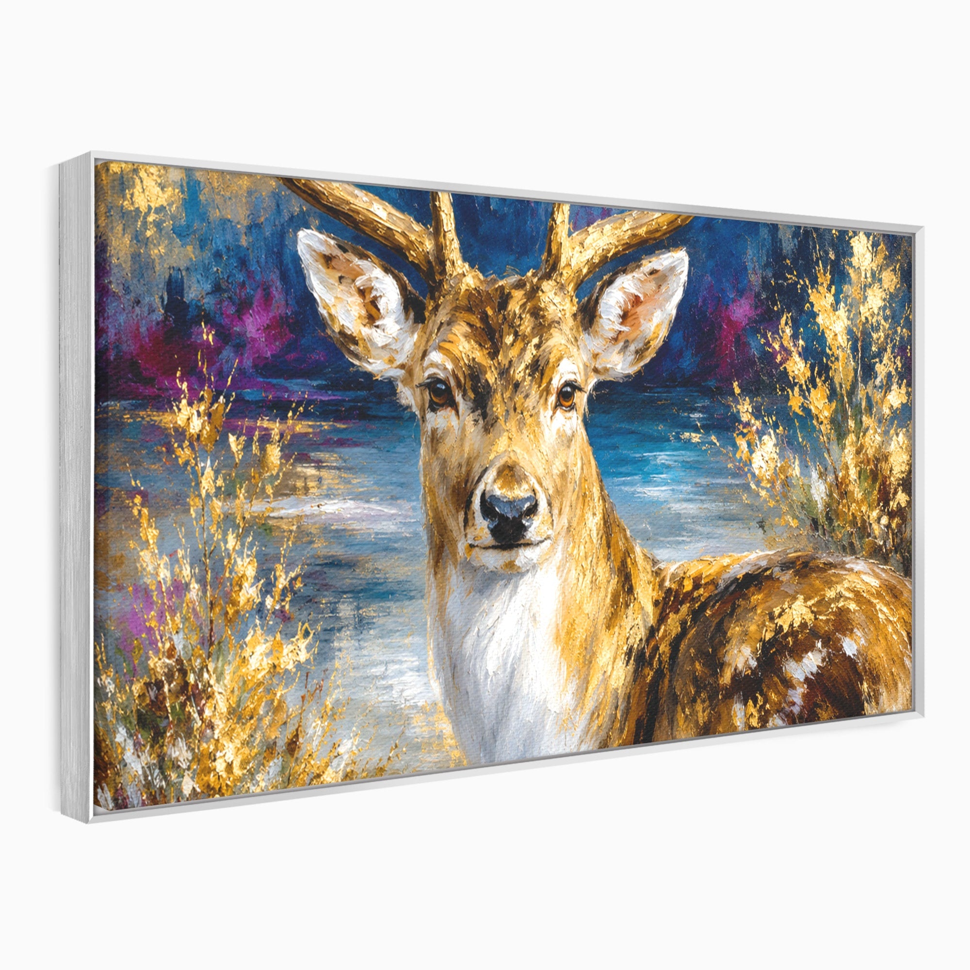 Tablou Canvas Premium LuxCanva® M1659, Cerbul Regal, Cerb, Natura, Peisaj, Living, Animale, Culori Vibrante