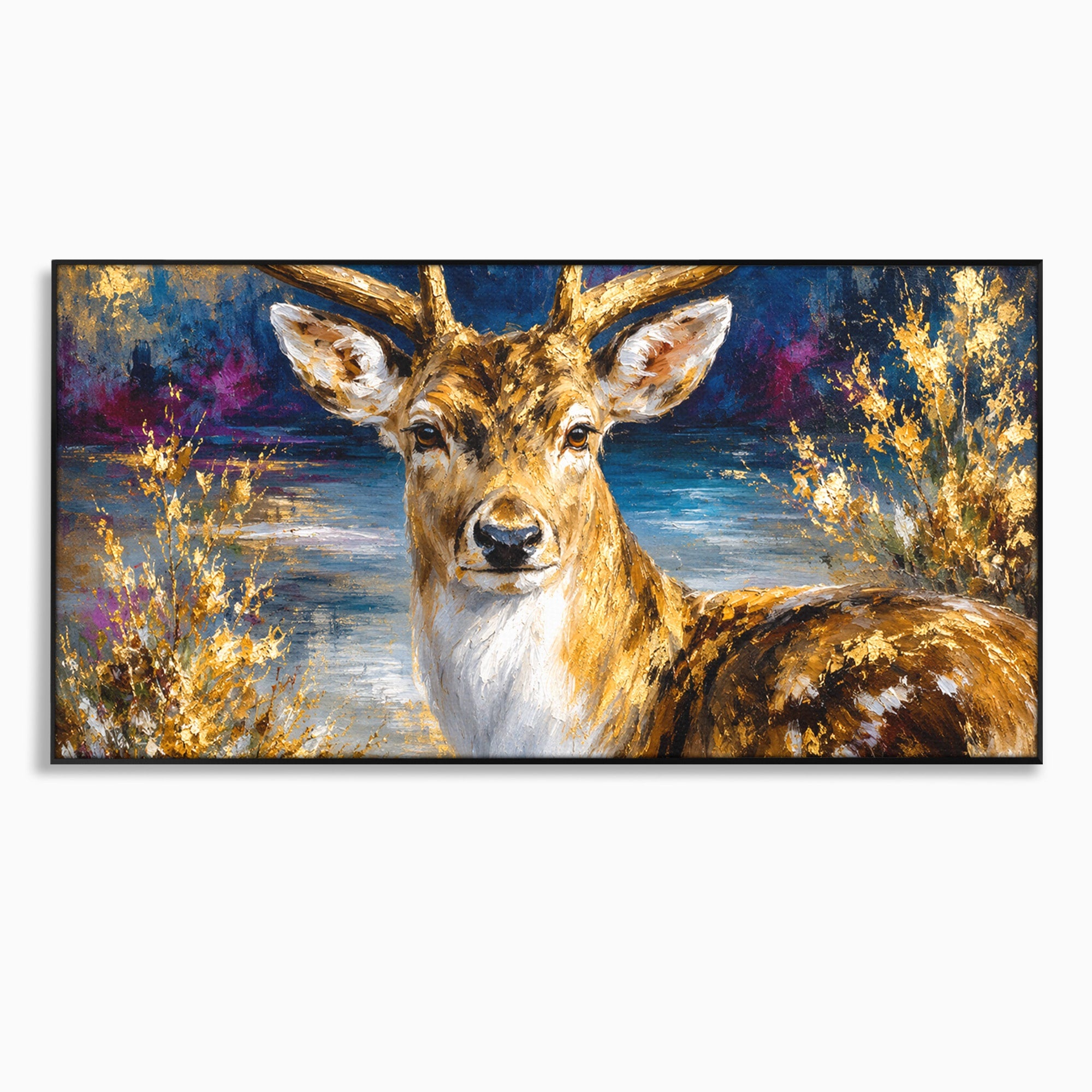 Tablou Canvas Premium LuxCanva® M1659, Cerbul Regal, Cerb, Natura, Peisaj, Living, Animale, Culori Vibrante