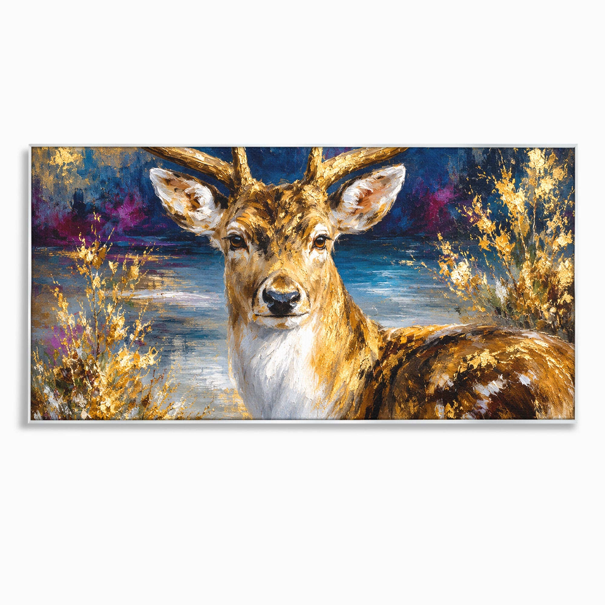 Tablou Canvas Premium LuxCanva® M1659, Cerbul Regal, Cerb, Natura, Peisaj, Living, Animale, Culori Vibrante