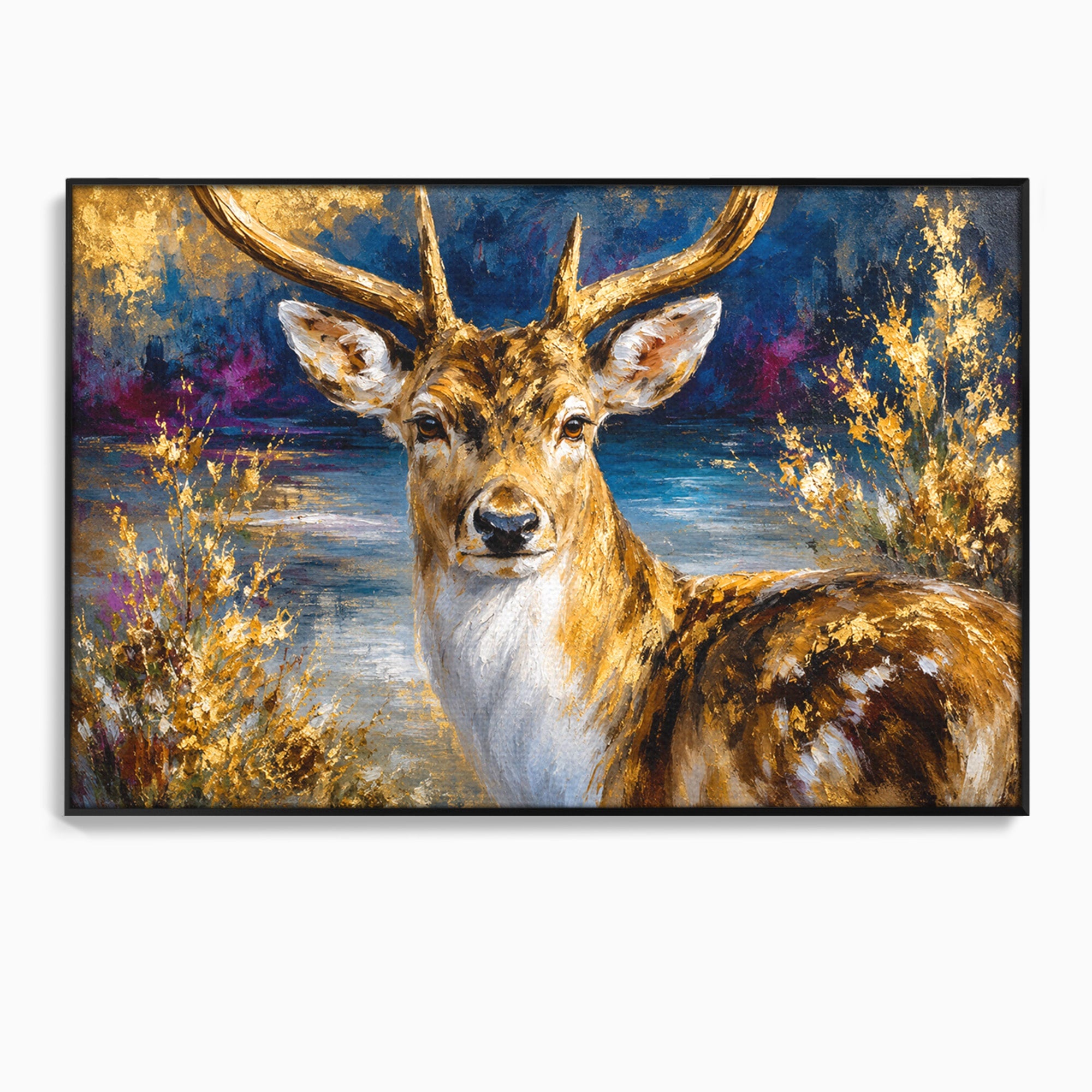 Tablou Canvas Premium LuxCanva® M1659, Cerbul Regal, Cerb, Natura, Peisaj, Living, Animale, Culori Vibrante