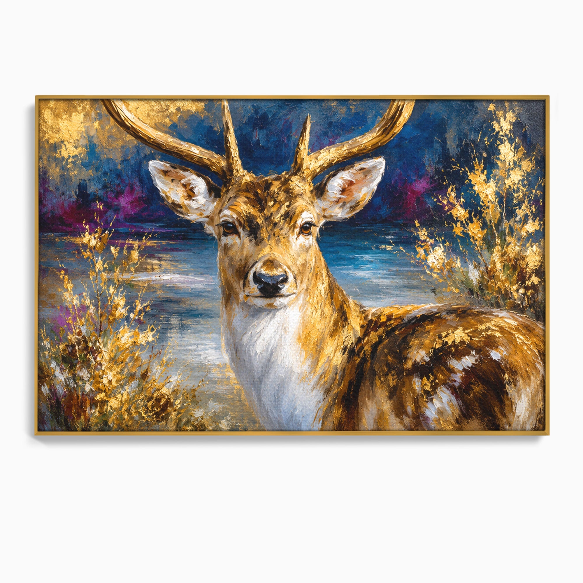 Tablou Canvas Premium LuxCanva® M1659, Cerbul Regal, Cerb, Natura, Peisaj, Living, Animale, Culori Vibrante