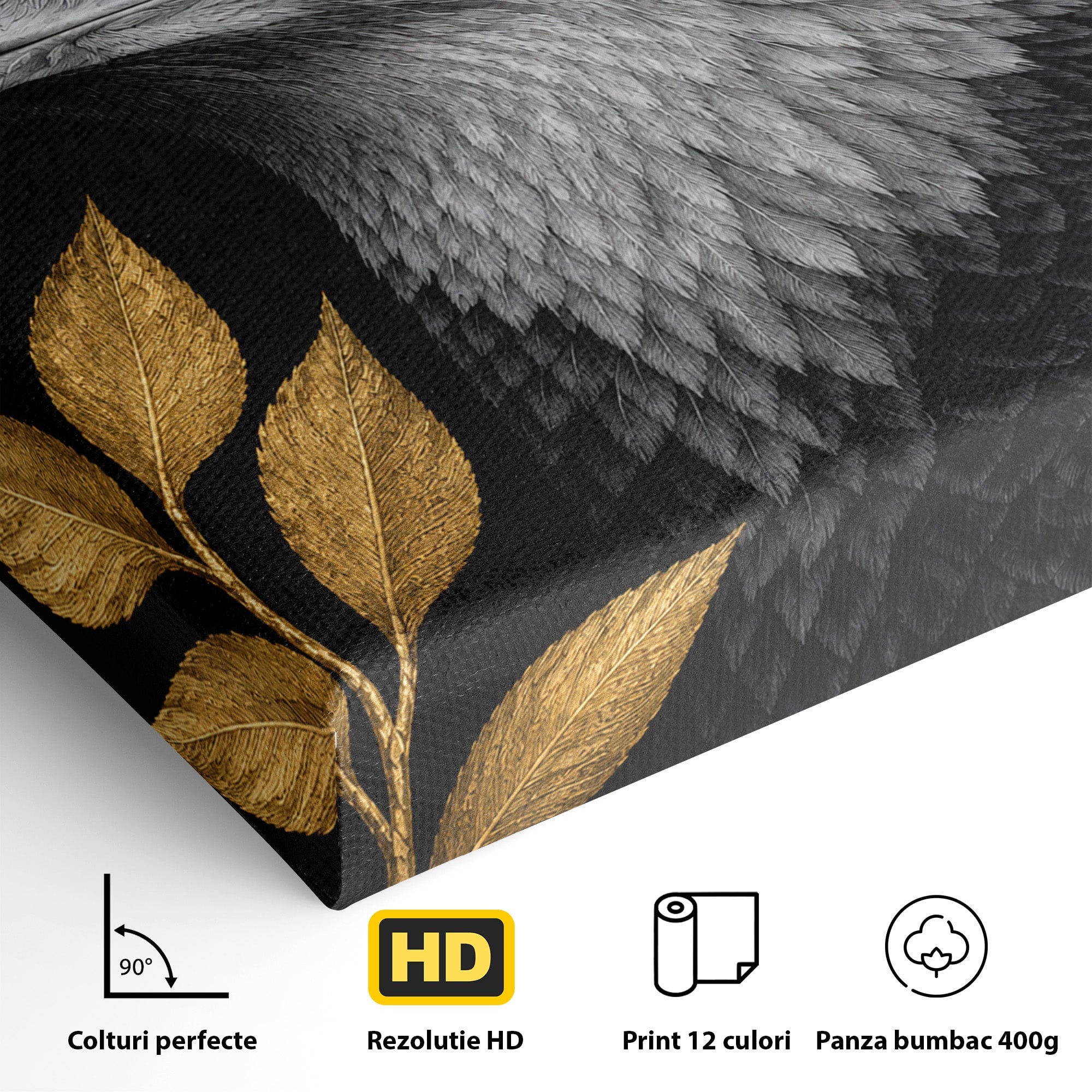 Tablou Canvas Premium LuxCanva® M1662, Vultur Regal, Vultur, Natura, Eleganta, Living, Birou, Culori Vibrante
