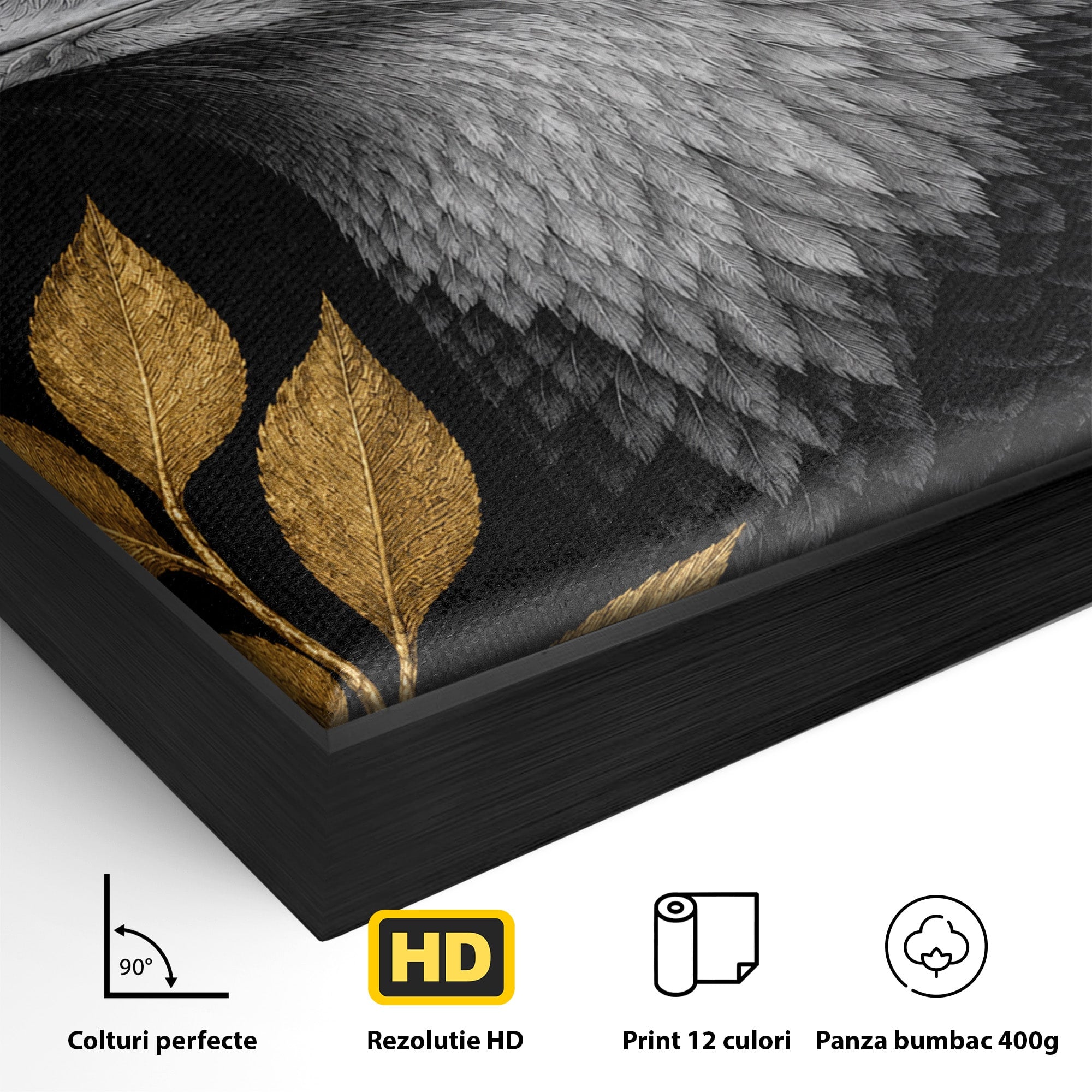 Tablou Canvas Premium LuxCanva® M1662, Vultur Regal, Vultur, Natura, Eleganta, Living, Birou, Culori Vibrante