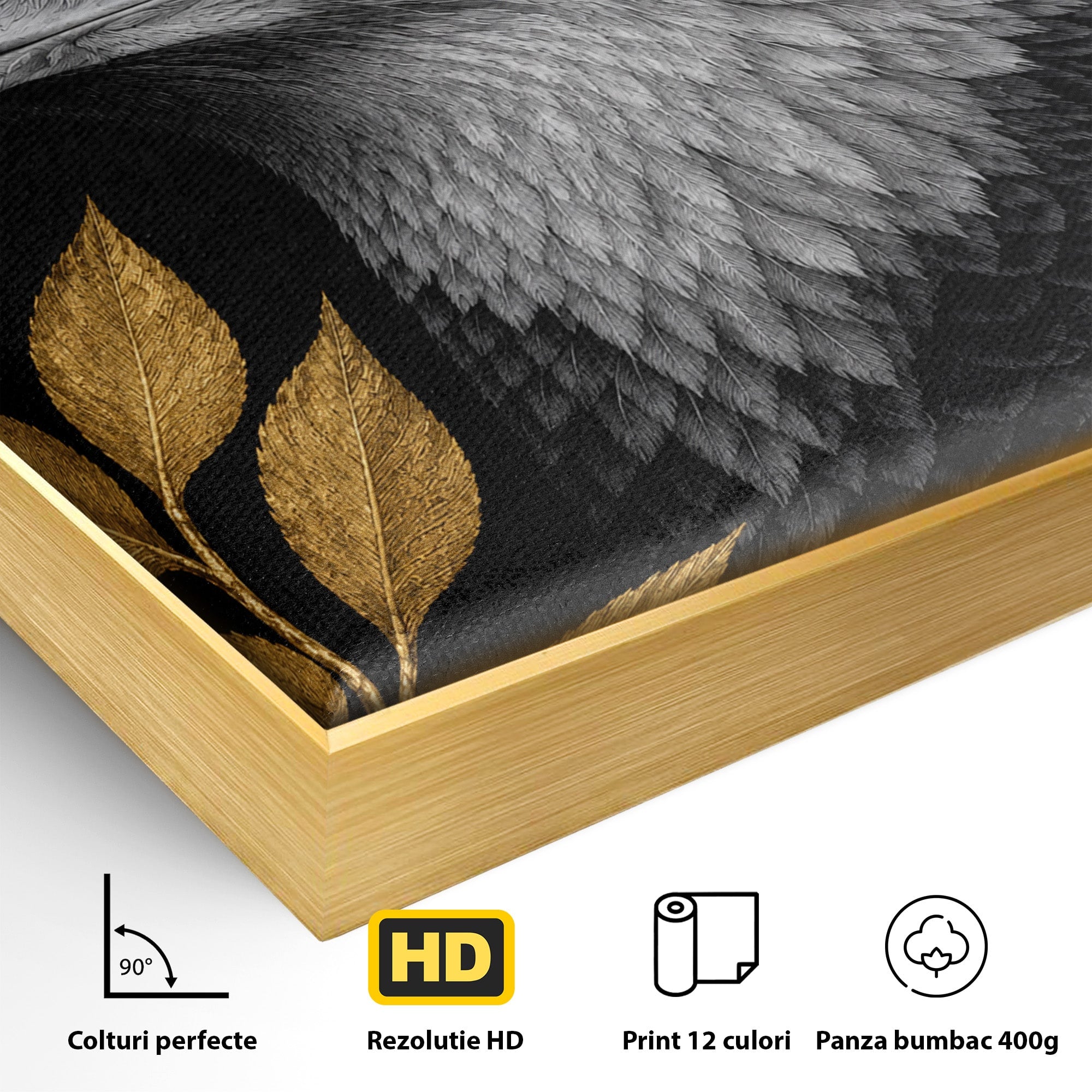 Tablou Canvas Premium LuxCanva® M1662, Vultur Regal, Vultur, Natura, Eleganta, Living, Birou, Culori Vibrante