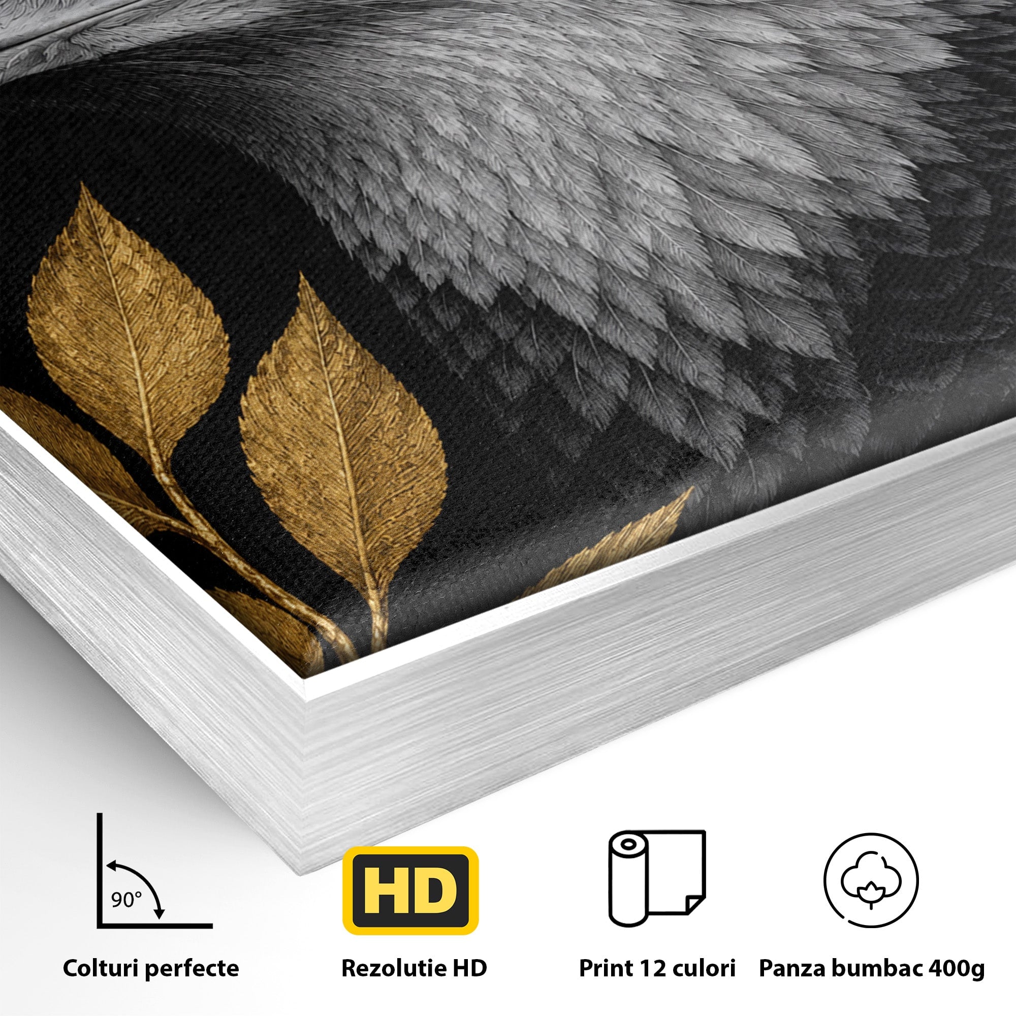 Tablou Canvas Premium LuxCanva® M1662, Vultur Regal, Vultur, Natura, Eleganta, Living, Birou, Culori Vibrante