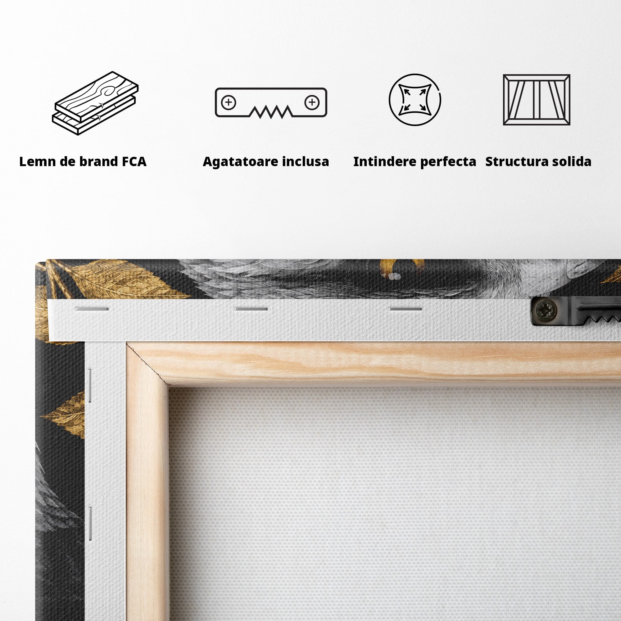 Tablou Canvas Premium LuxCanva® M1662, Vultur Regal, Vultur, Natura, Eleganta, Living, Birou, Culori Vibrante