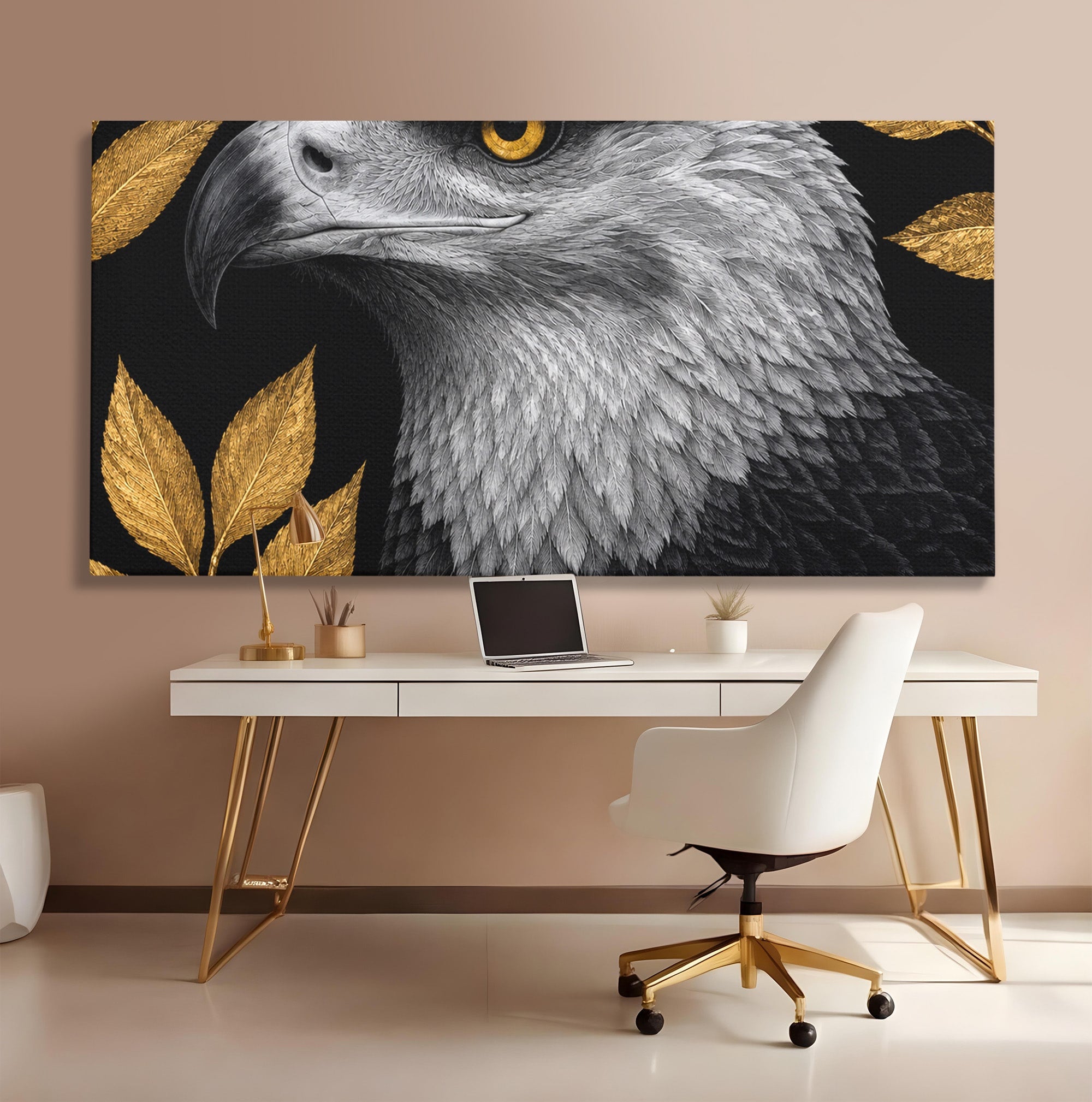 Tablou Canvas Premium LuxCanva® M1662, Vultur Regal, Vultur, Natura, Eleganta, Living, Birou, Culori Vibrante