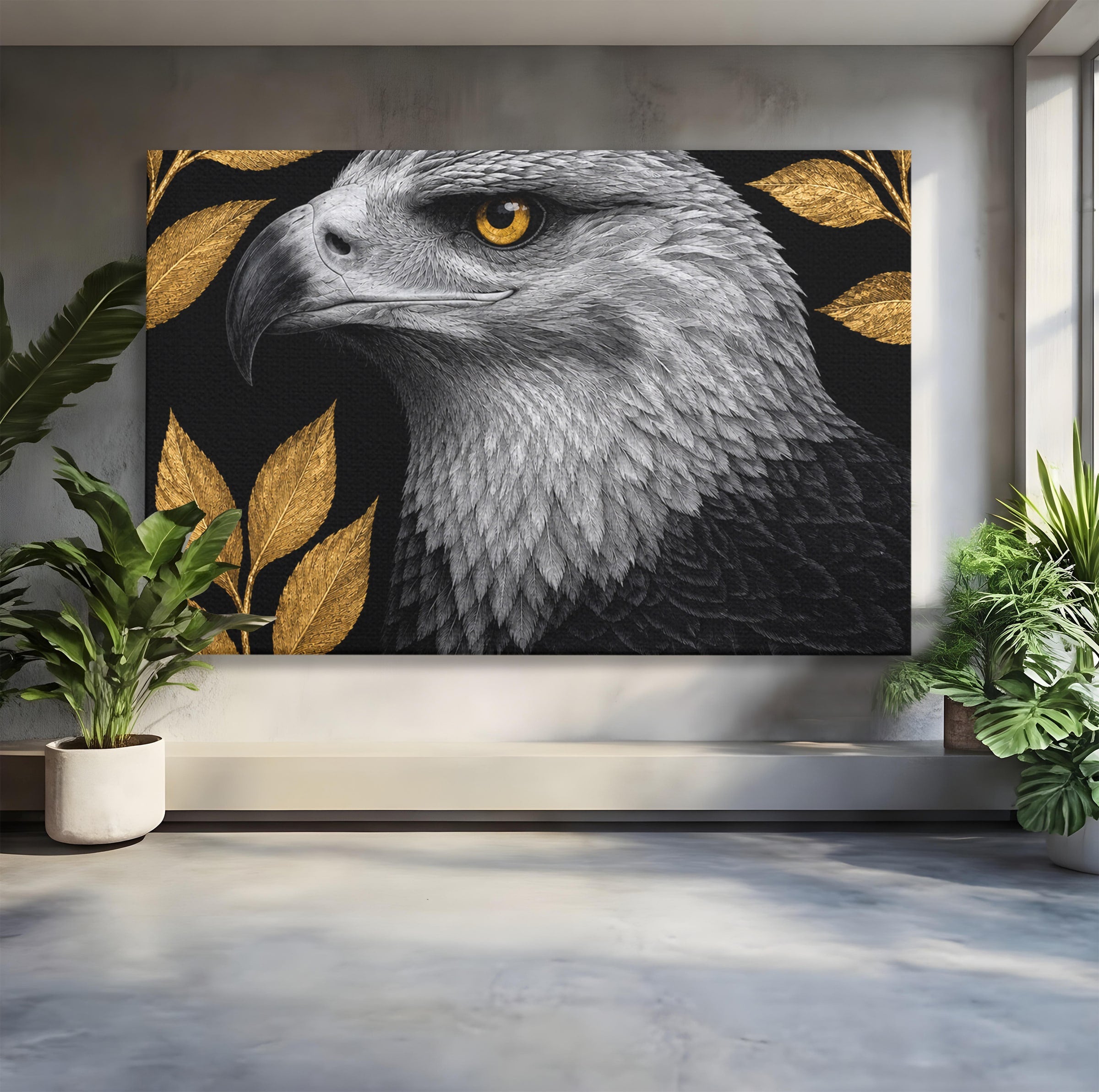Tablou Canvas Premium LuxCanva® M1662, Vultur Regal, Vultur, Natura, Eleganta, Living, Birou, Culori Vibrante