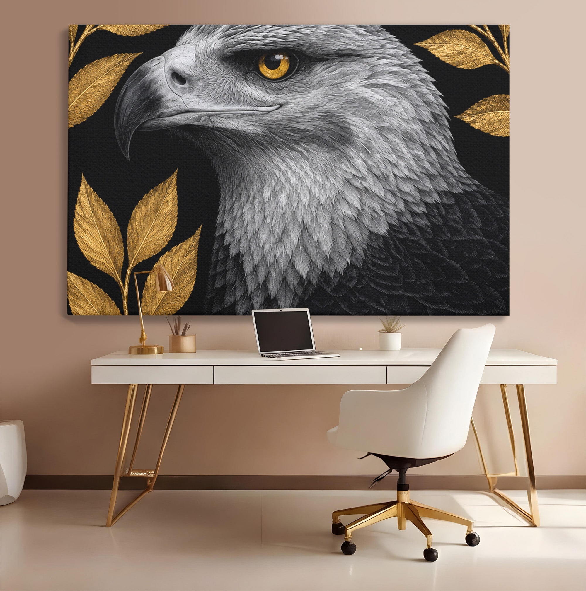 Tablou Canvas Premium LuxCanva® M1662, Vultur Regal, Vultur, Natura, Eleganta, Living, Birou, Culori Vibrante