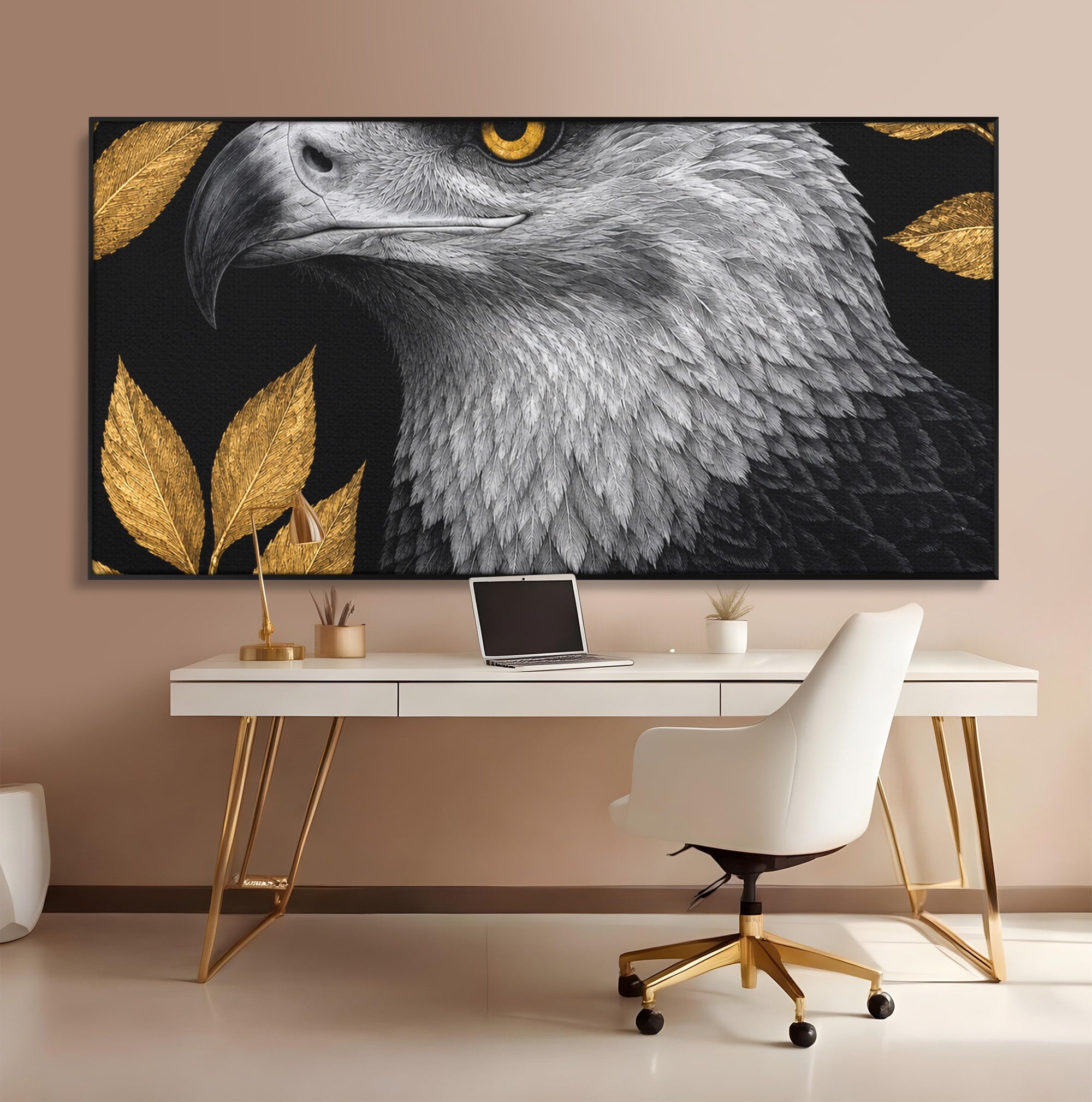 Tablou Canvas Premium LuxCanva® M1662, Vultur Regal, Vultur, Natura, Eleganta, Living, Birou, Culori Vibrante
