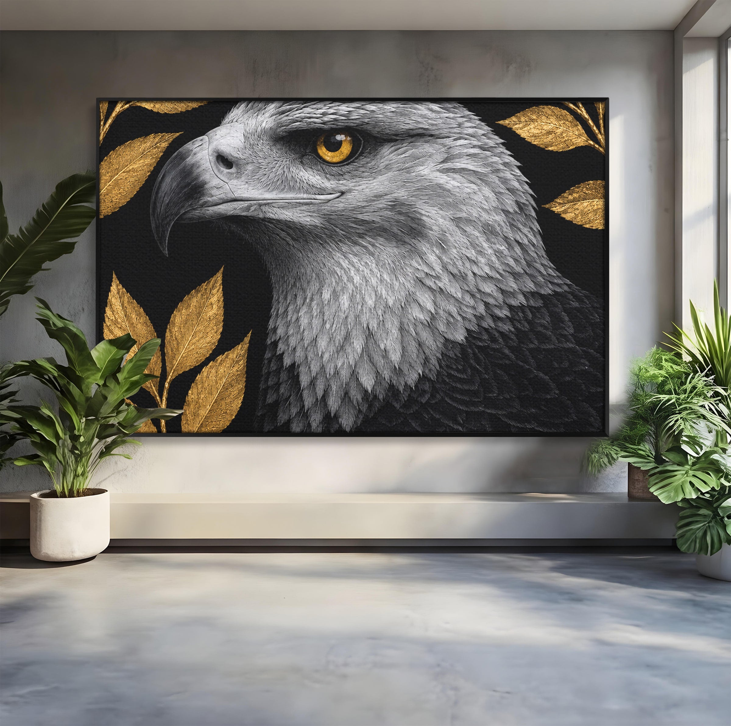 Tablou Canvas Premium LuxCanva® M1662, Vultur Regal, Vultur, Natura, Eleganta, Living, Birou, Culori Vibrante
