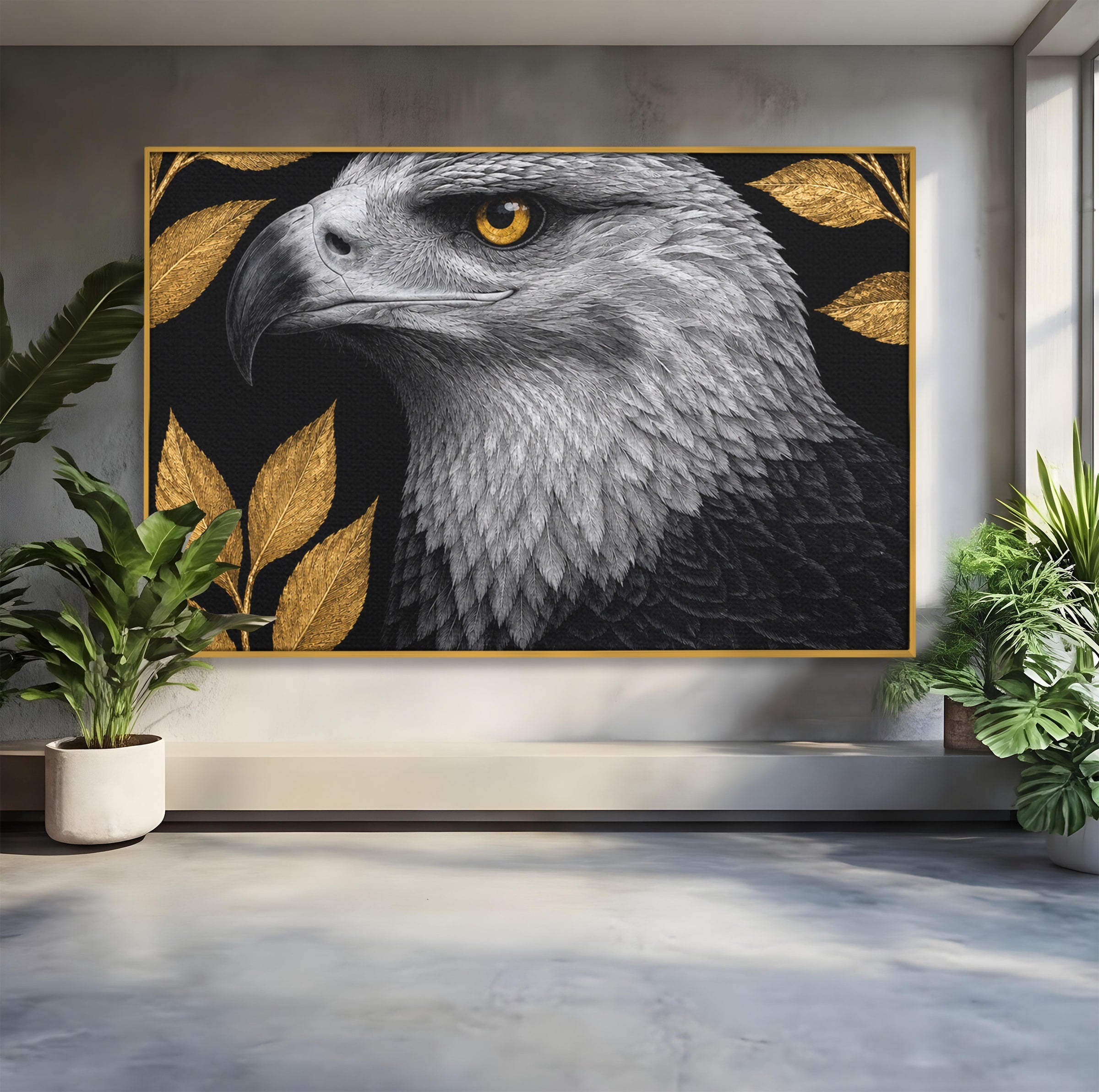 Tablou Canvas Premium LuxCanva® M1662, Vultur Regal, Vultur, Natura, Eleganta, Living, Birou, Culori Vibrante