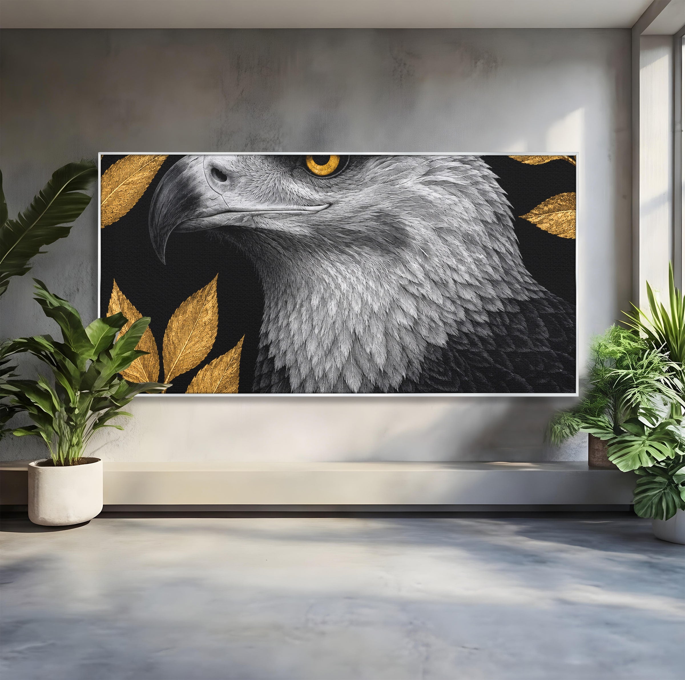 Tablou Canvas Premium LuxCanva® M1662, Vultur Regal, Vultur, Natura, Eleganta, Living, Birou, Culori Vibrante