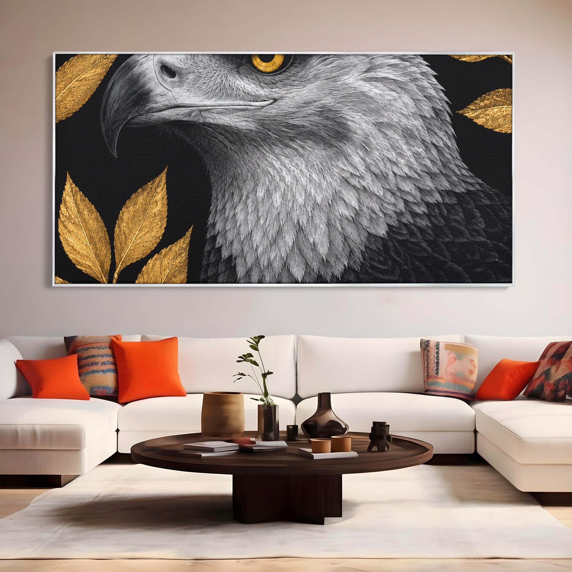 Tablou Canvas Premium LuxCanva® M1662, Vultur Regal, Vultur, Natura, Eleganta, Living, Birou, Culori Vibrante