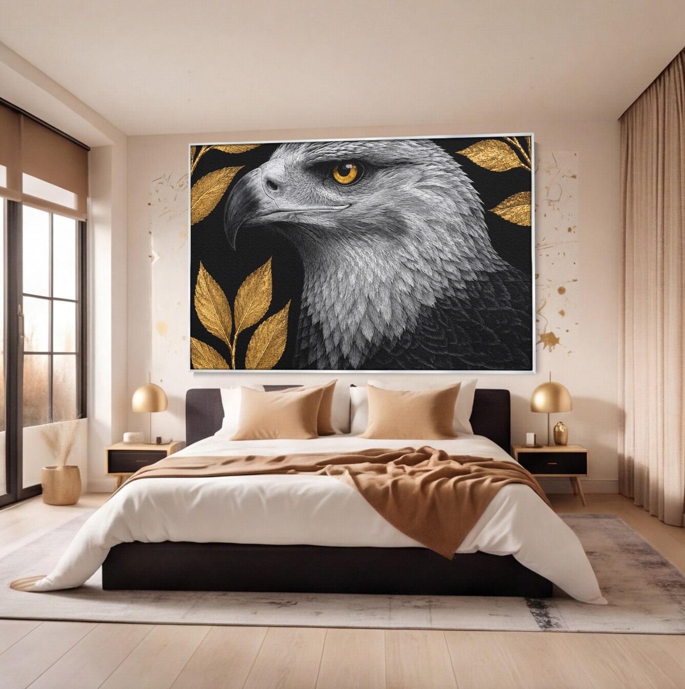 Tablou Canvas Premium LuxCanva® M1662, Vultur Regal, Vultur, Natura, Eleganta, Living, Birou, Culori Vibrante