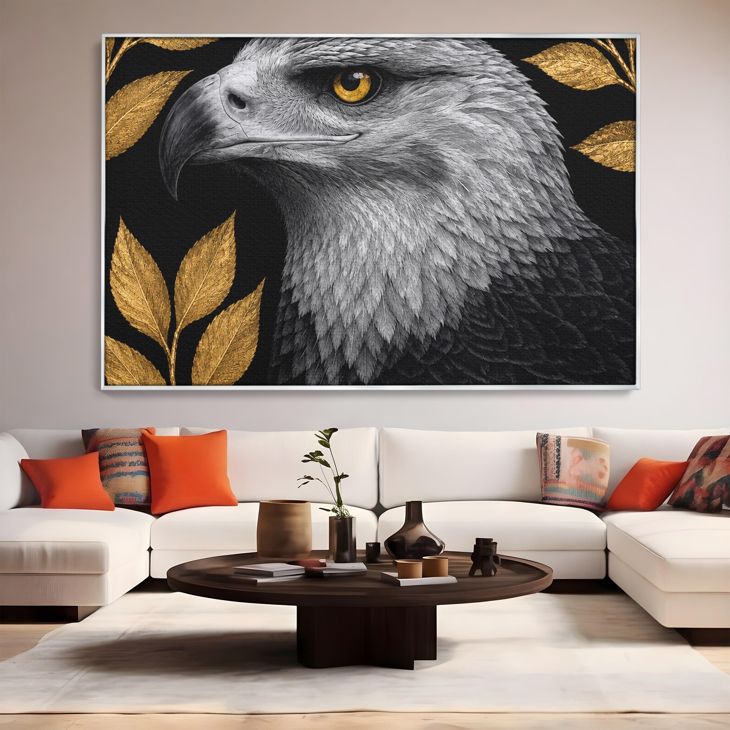 Tablou Canvas Premium LuxCanva® M1662, Vultur Regal, Vultur, Natura, Eleganta, Living, Birou, Culori Vibrante