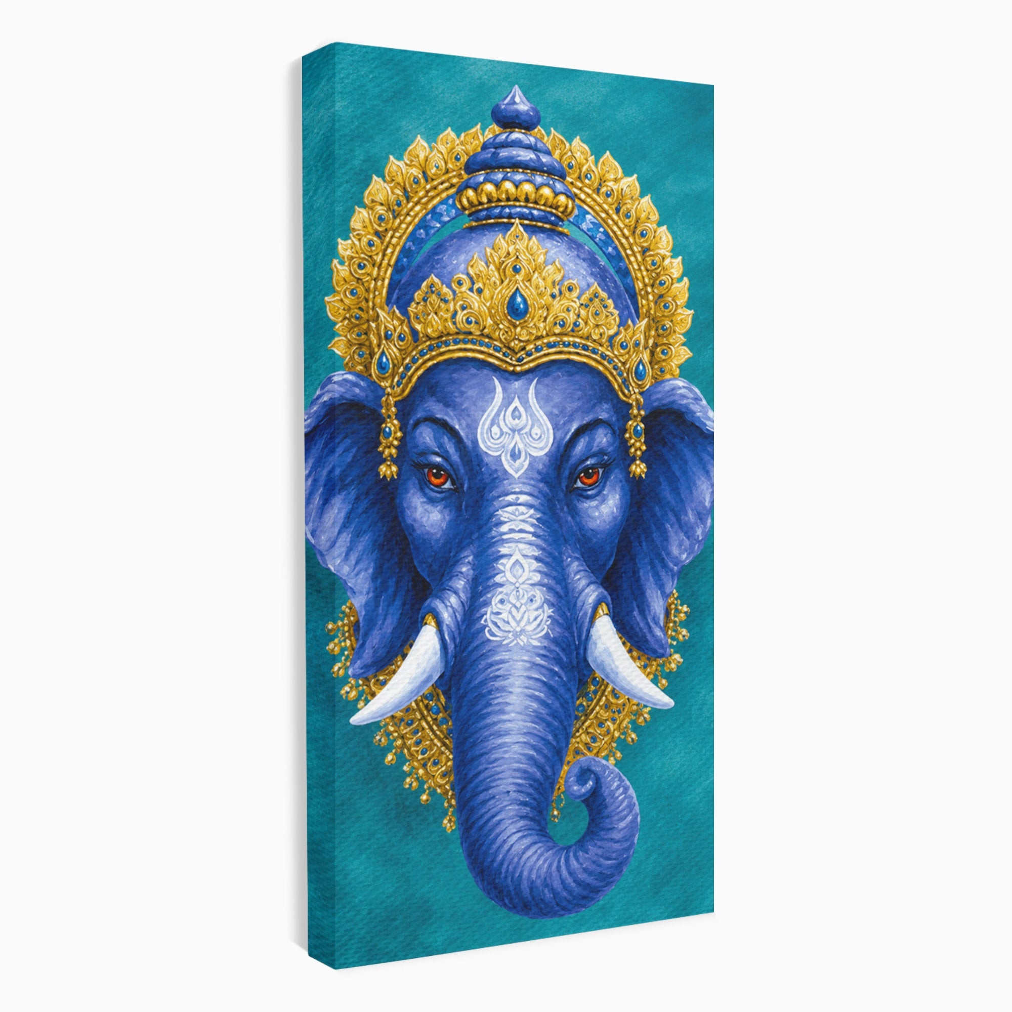 Tablou Canvas Premium LuxCanva® M1663, Elefant Regal, Elefant, Arta, Spiritualitate, Portret, Exotic, Living, Dormitor, Culori Vibrante