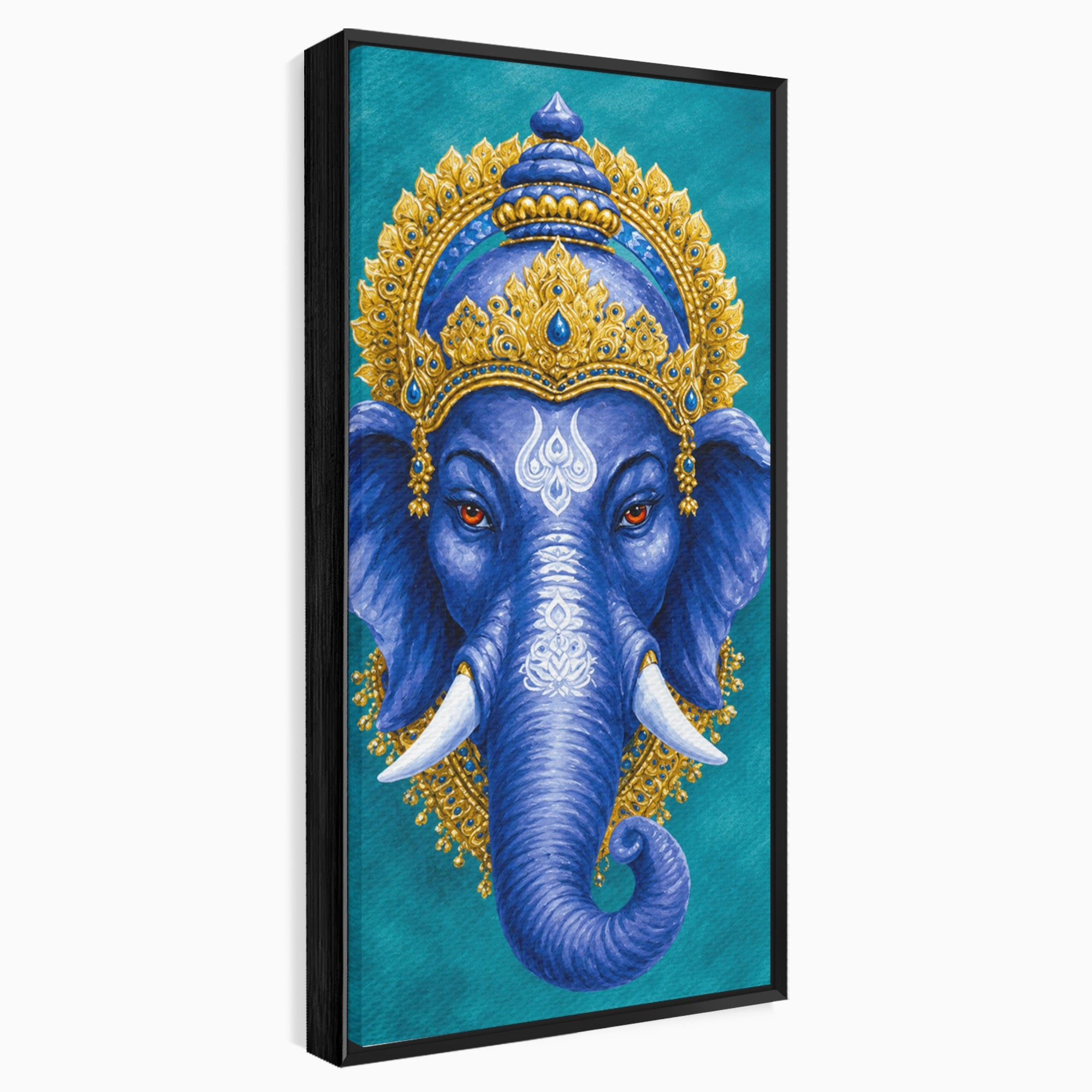 Tablou Canvas Premium LuxCanva® M1663, Elefant Regal, Elefant, Arta, Spiritualitate, Portret, Exotic, Living, Dormitor, Culori Vibrante