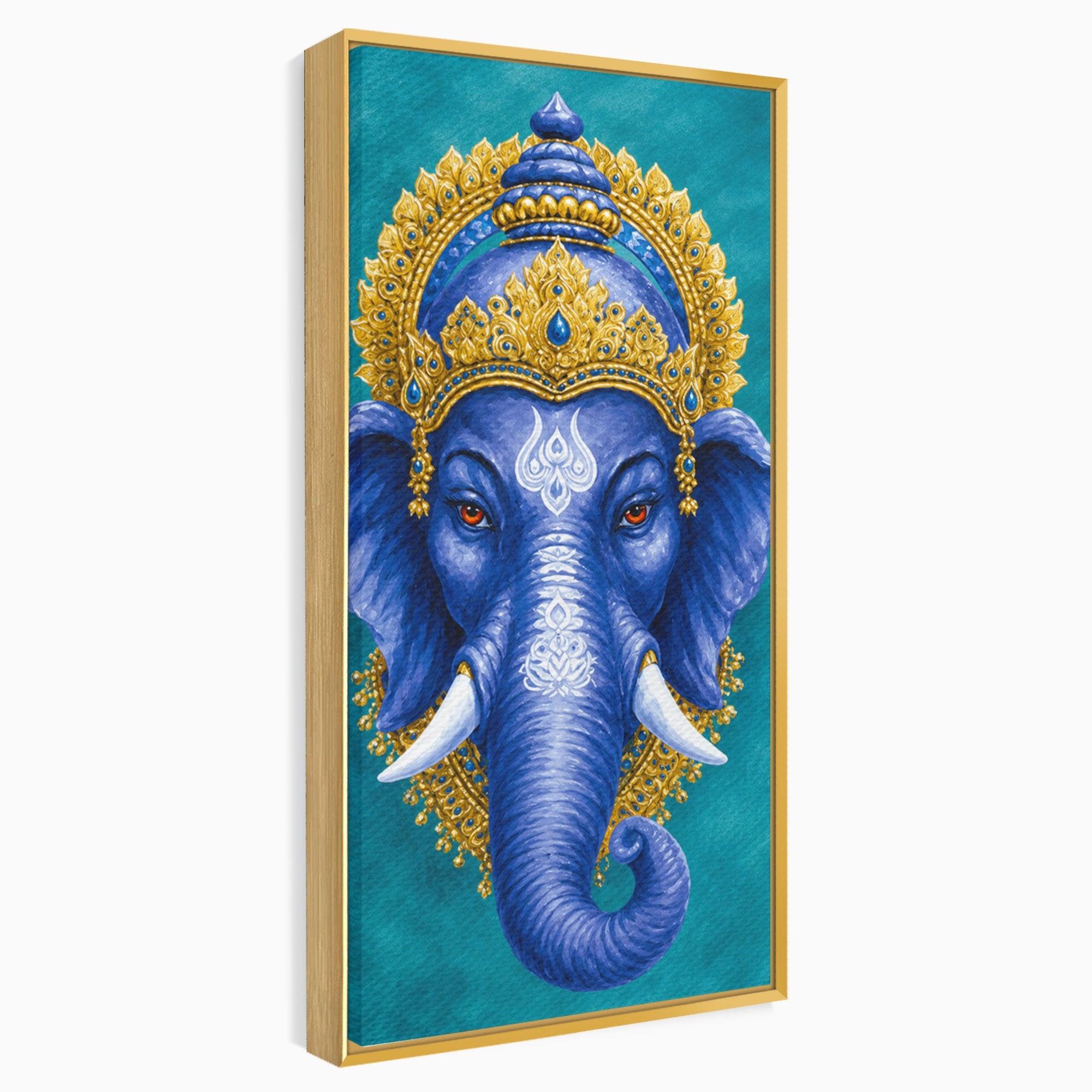 Tablou Canvas Premium LuxCanva® M1663, Elefant Regal, Elefant, Arta, Spiritualitate, Portret, Exotic, Living, Dormitor, Culori Vibrante