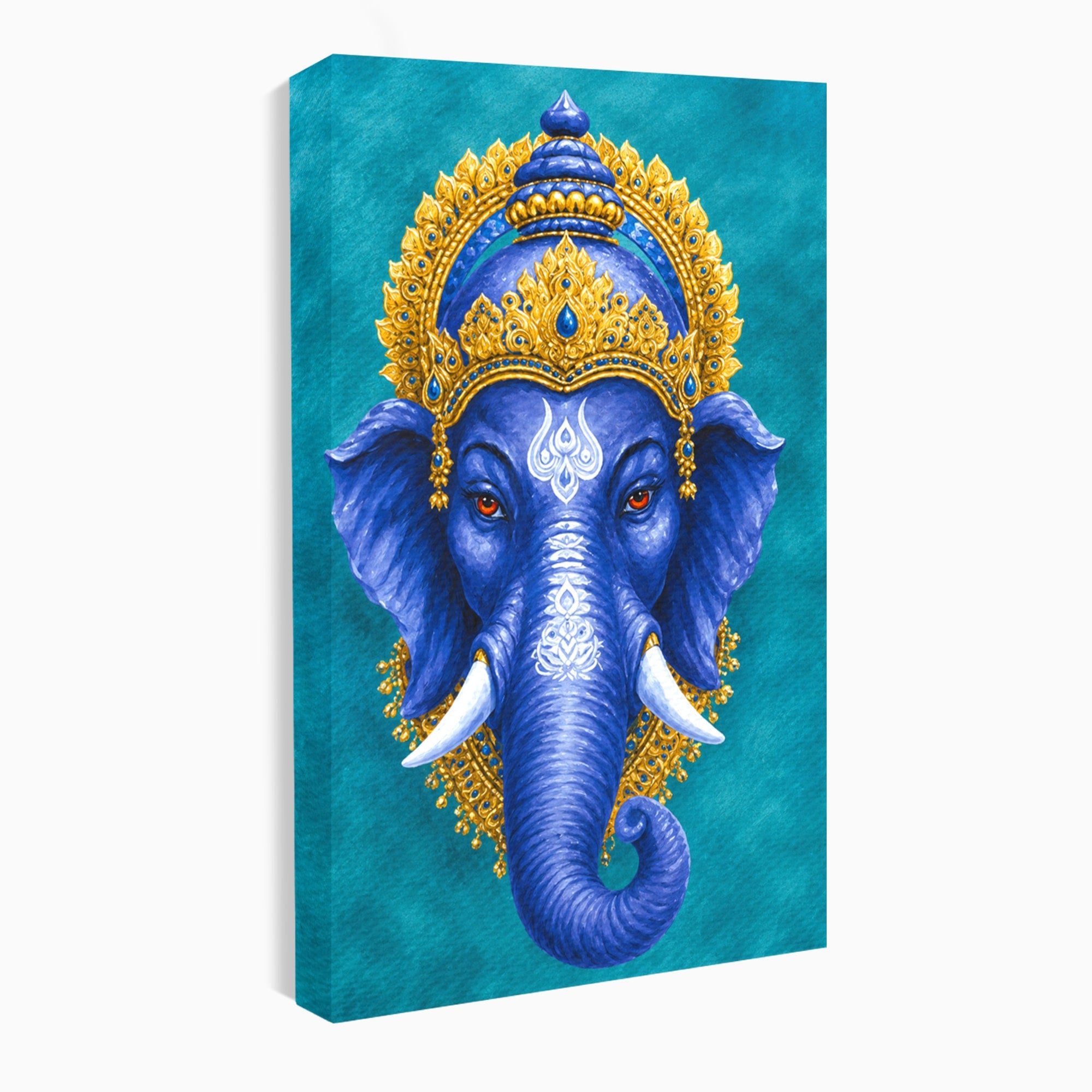 Tablou Canvas Premium LuxCanva® M1663, Elefant Regal, Elefant, Arta, Spiritualitate, Portret, Exotic, Living, Dormitor, Culori Vibrante