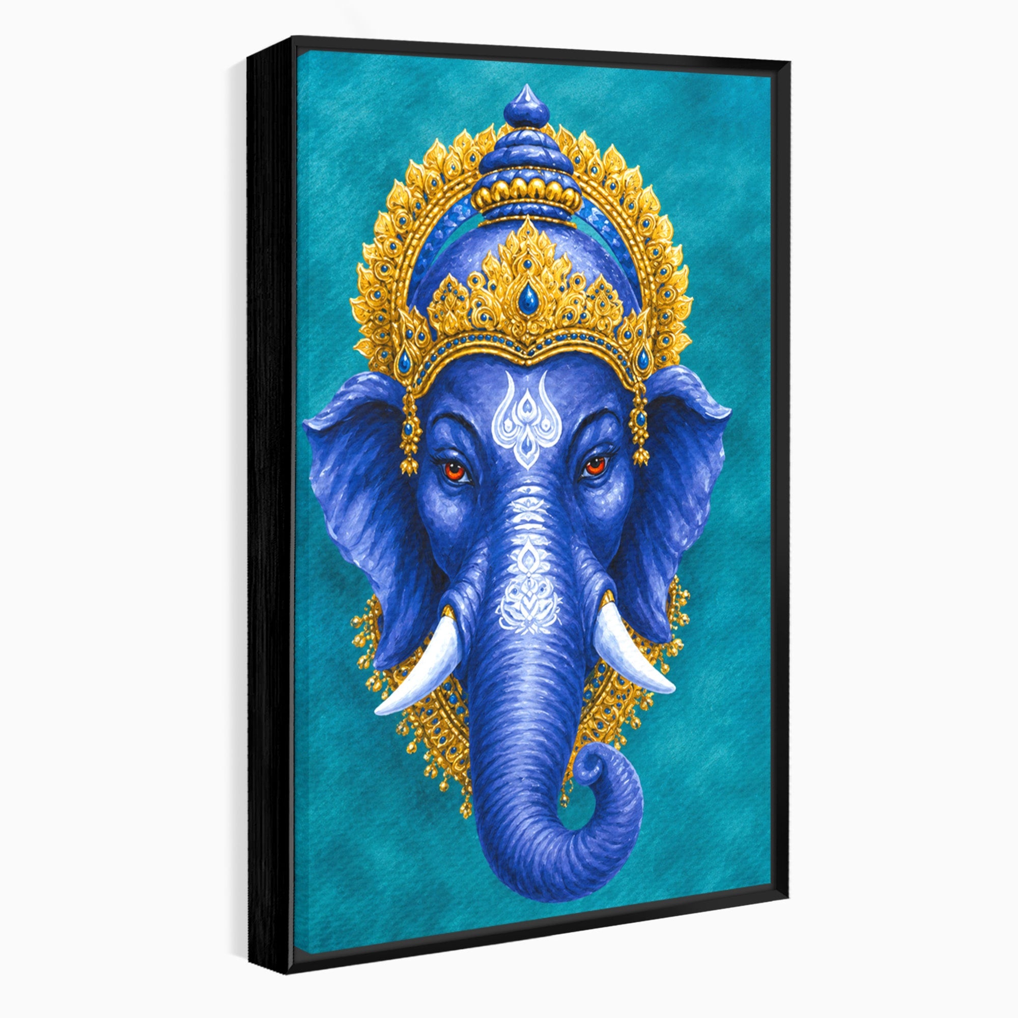 Tablou Canvas Premium LuxCanva® M1663, Elefant Regal, Elefant, Arta, Spiritualitate, Portret, Exotic, Living, Dormitor, Culori Vibrante