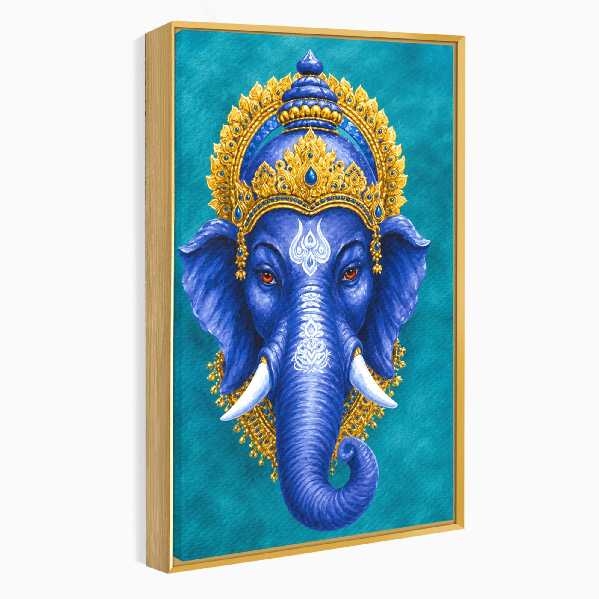 Tablou Canvas Premium LuxCanva® M1663, Elefant Regal, Elefant, Arta, Spiritualitate, Portret, Exotic, Living, Dormitor, Culori Vibrante