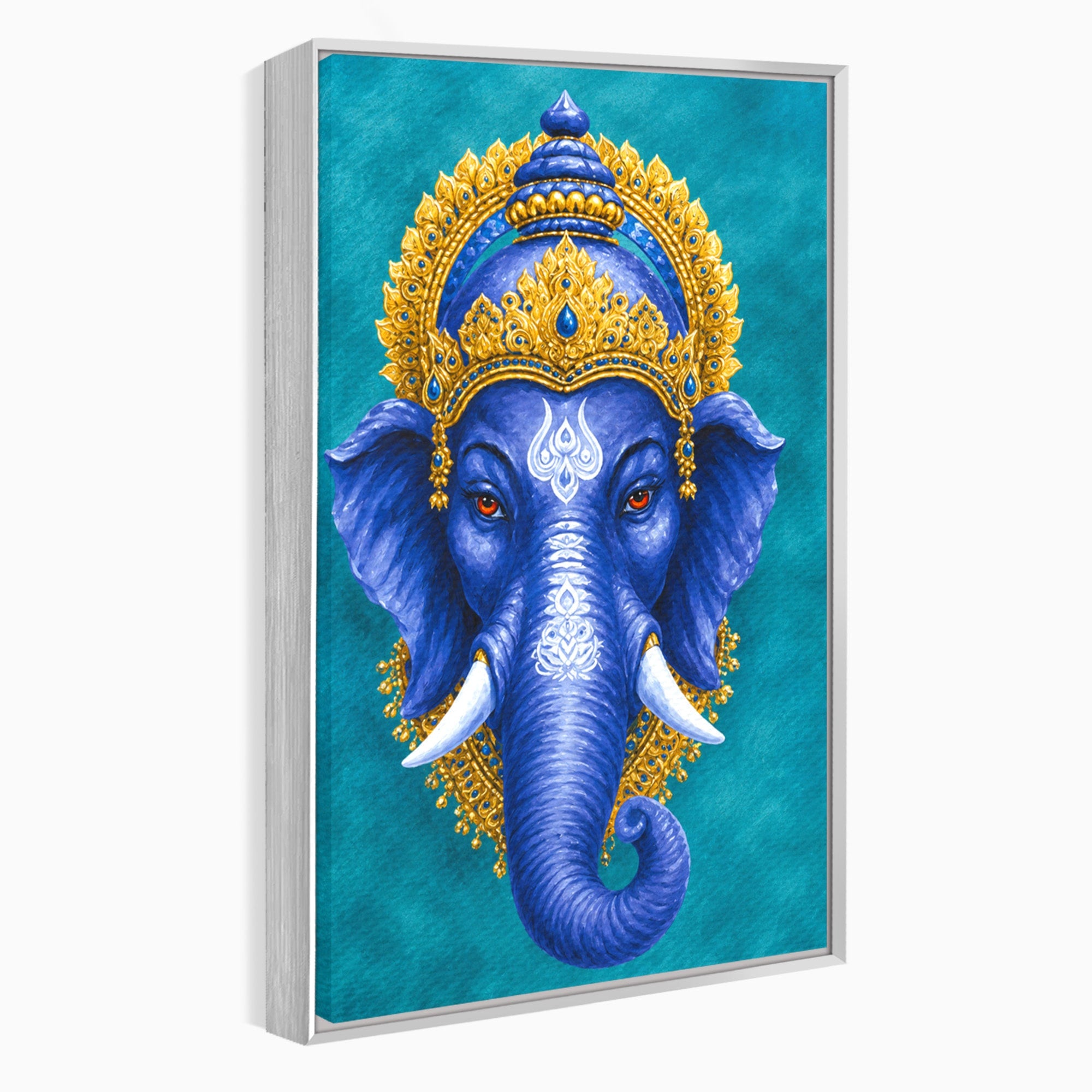Tablou Canvas Premium LuxCanva® M1663, Elefant Regal, Elefant, Arta, Spiritualitate, Portret, Exotic, Living, Dormitor, Culori Vibrante