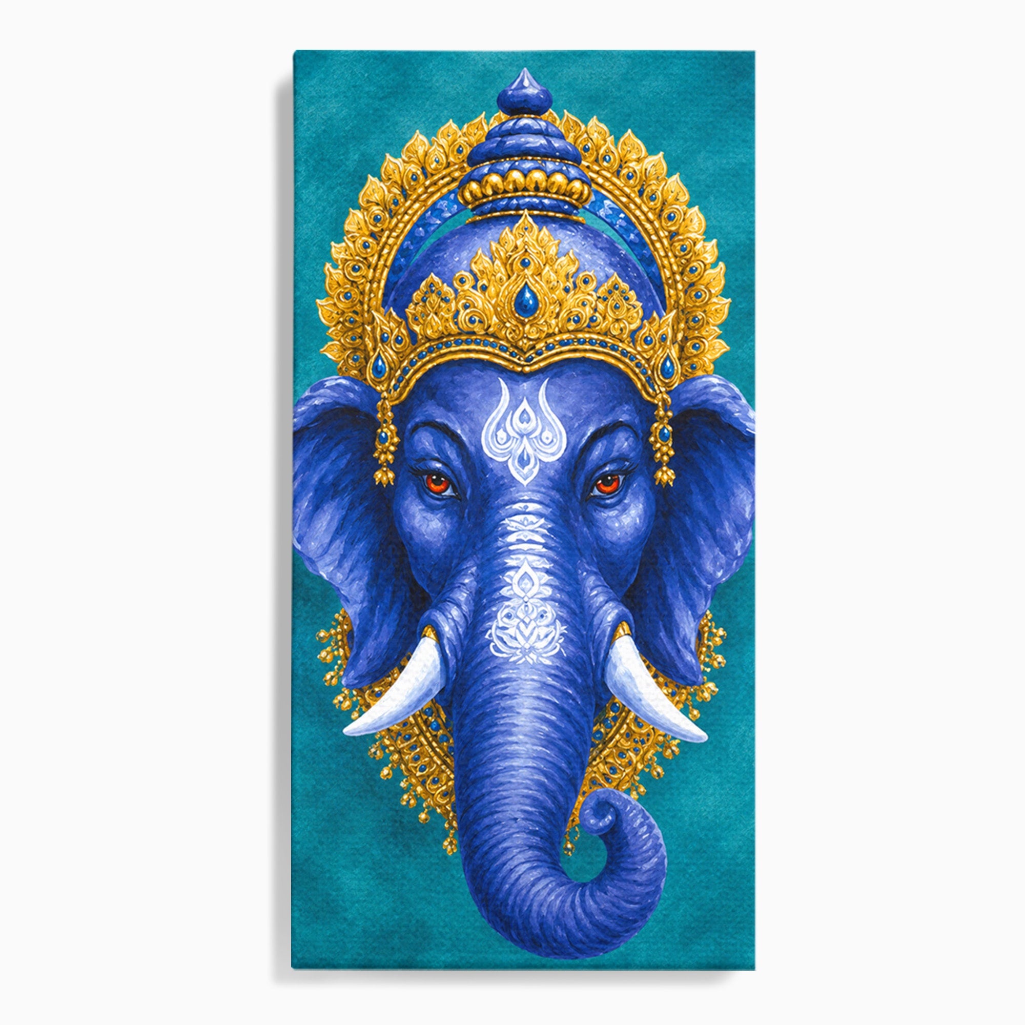 Tablou Canvas Premium LuxCanva® M1663, Elefant Regal, Elefant, Arta, Spiritualitate, Portret, Exotic, Living, Dormitor, Culori Vibrante
