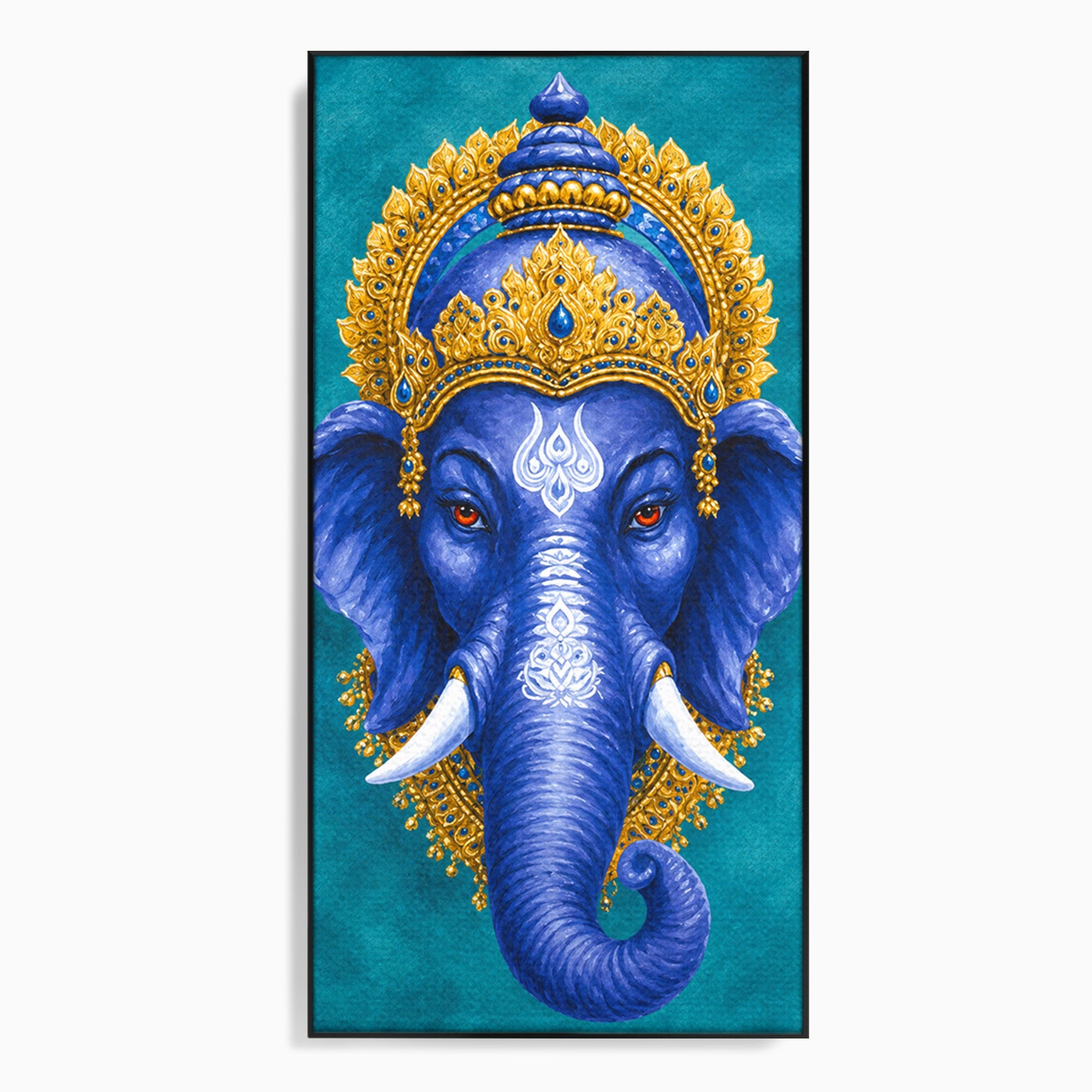 Tablou Canvas Premium LuxCanva® M1663, Elefant Regal, Elefant, Arta, Spiritualitate, Portret, Exotic, Living, Dormitor, Culori Vibrante