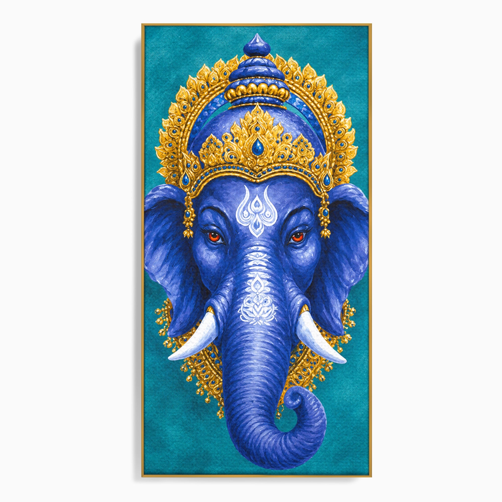 Tablou Canvas Premium LuxCanva® M1663, Elefant Regal, Elefant, Arta, Spiritualitate, Portret, Exotic, Living, Dormitor, Culori Vibrante