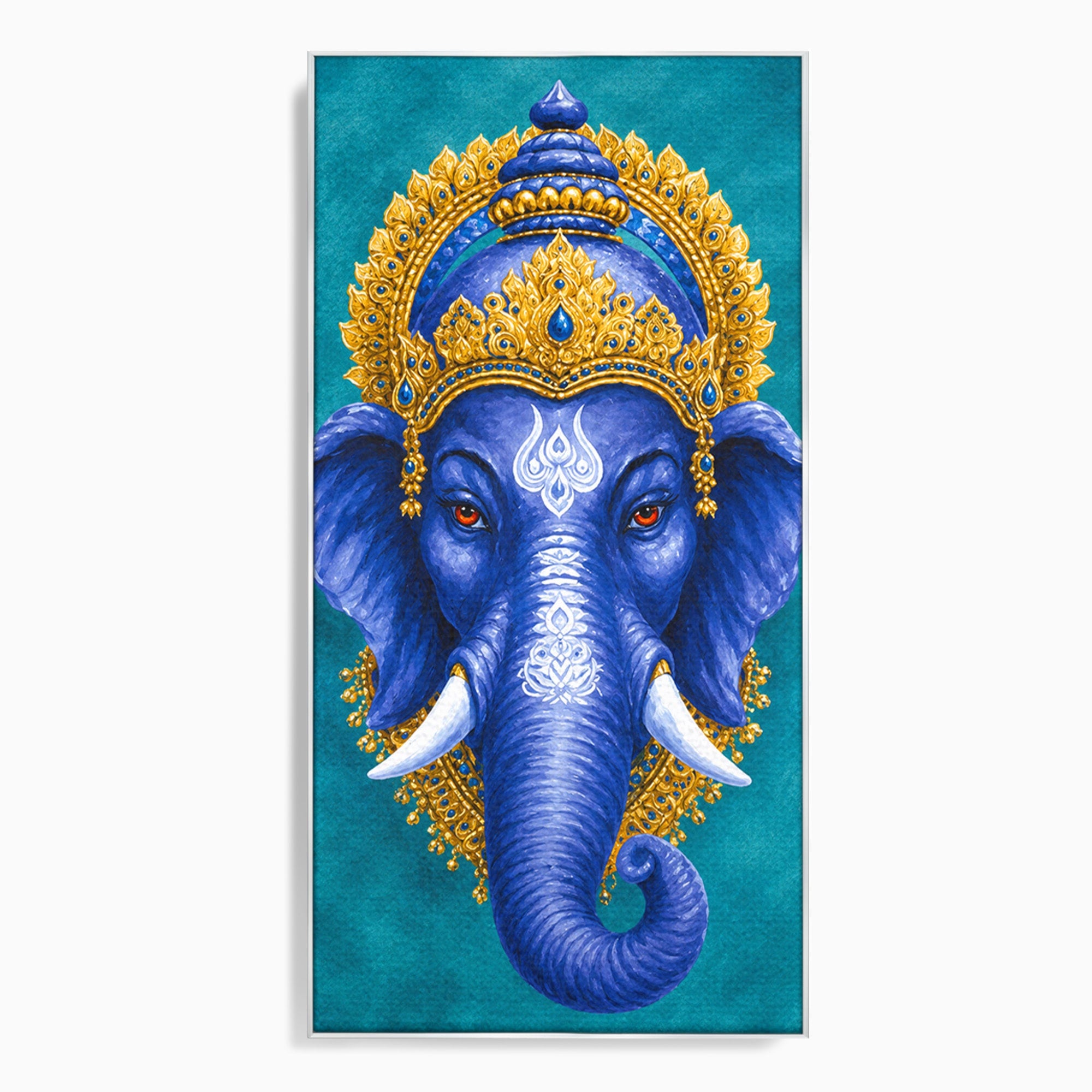 Tablou Canvas Premium LuxCanva® M1663, Elefant Regal, Elefant, Arta, Spiritualitate, Portret, Exotic, Living, Dormitor, Culori Vibrante