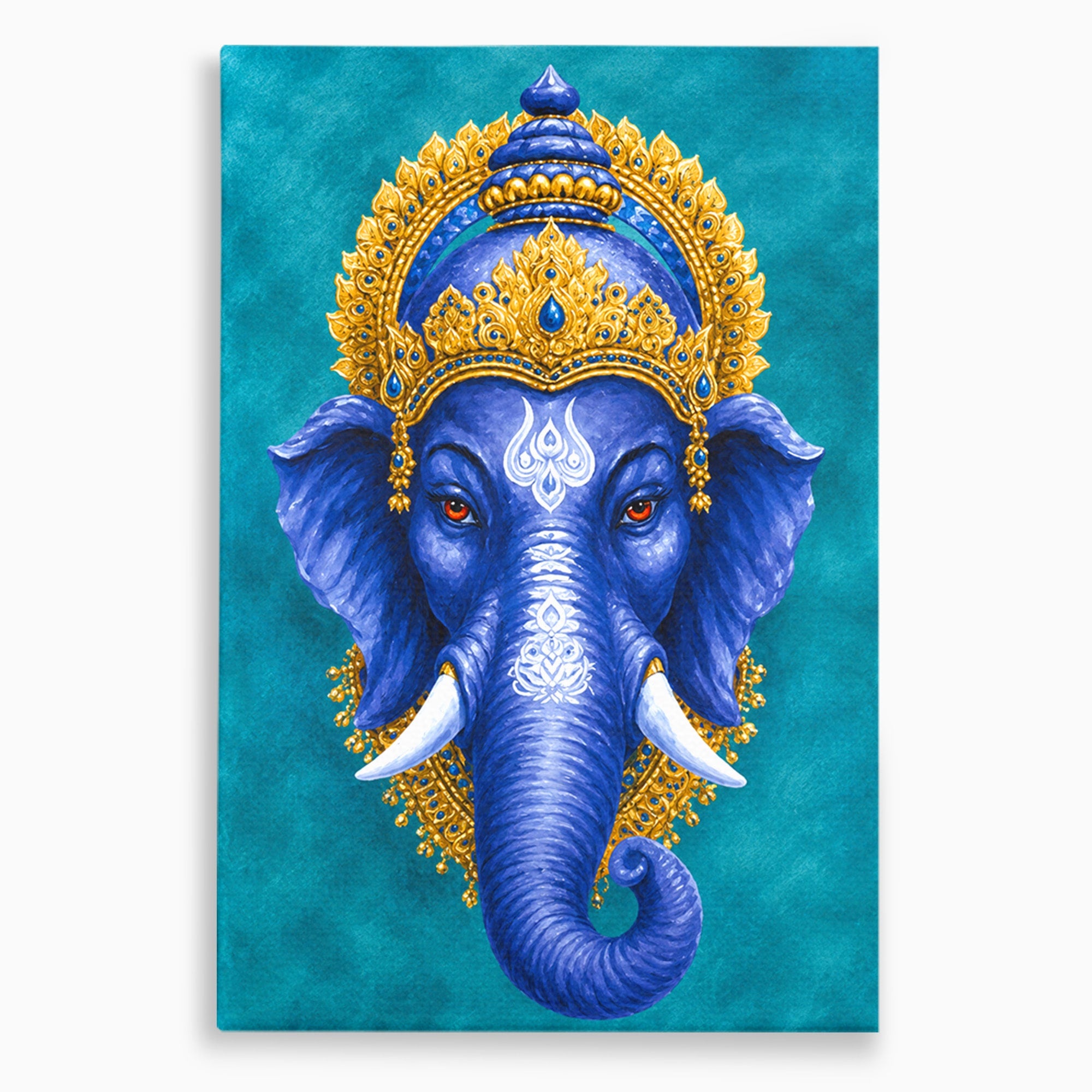 Tablou Canvas Premium LuxCanva® M1663, Elefant Regal, Elefant, Arta, Spiritualitate, Portret, Exotic, Living, Dormitor, Culori Vibrante
