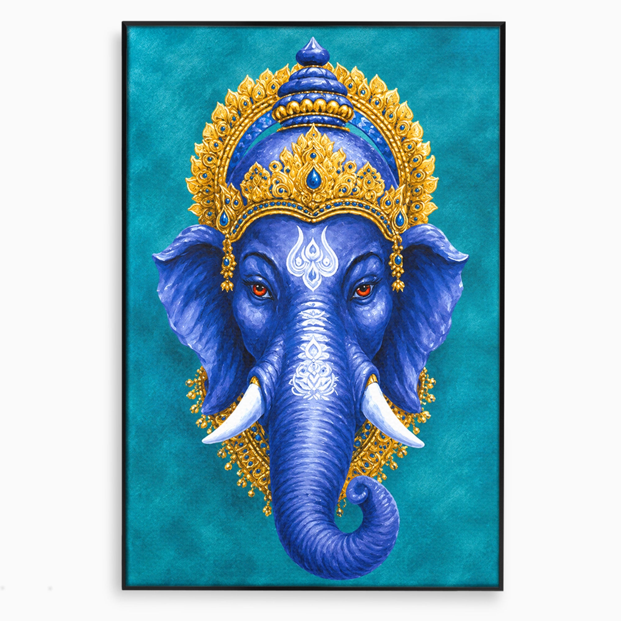Tablou Canvas Premium LuxCanva® M1663, Elefant Regal, Elefant, Arta, Spiritualitate, Portret, Exotic, Living, Dormitor, Culori Vibrante