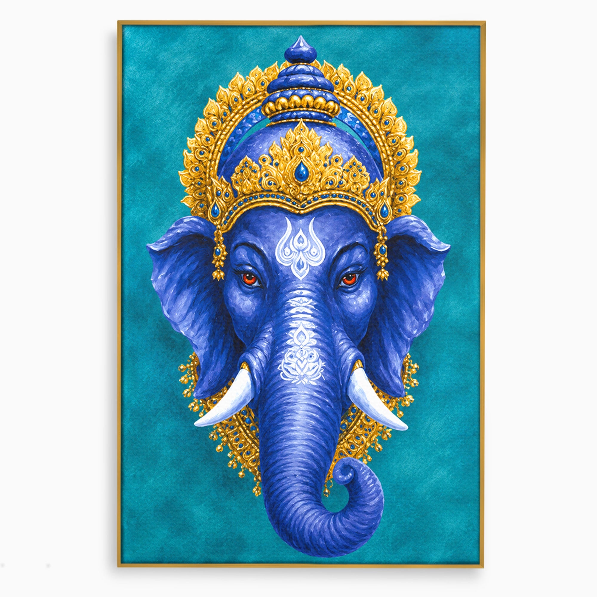 Tablou Canvas Premium LuxCanva® M1663, Elefant Regal, Elefant, Arta, Spiritualitate, Portret, Exotic, Living, Dormitor, Culori Vibrante