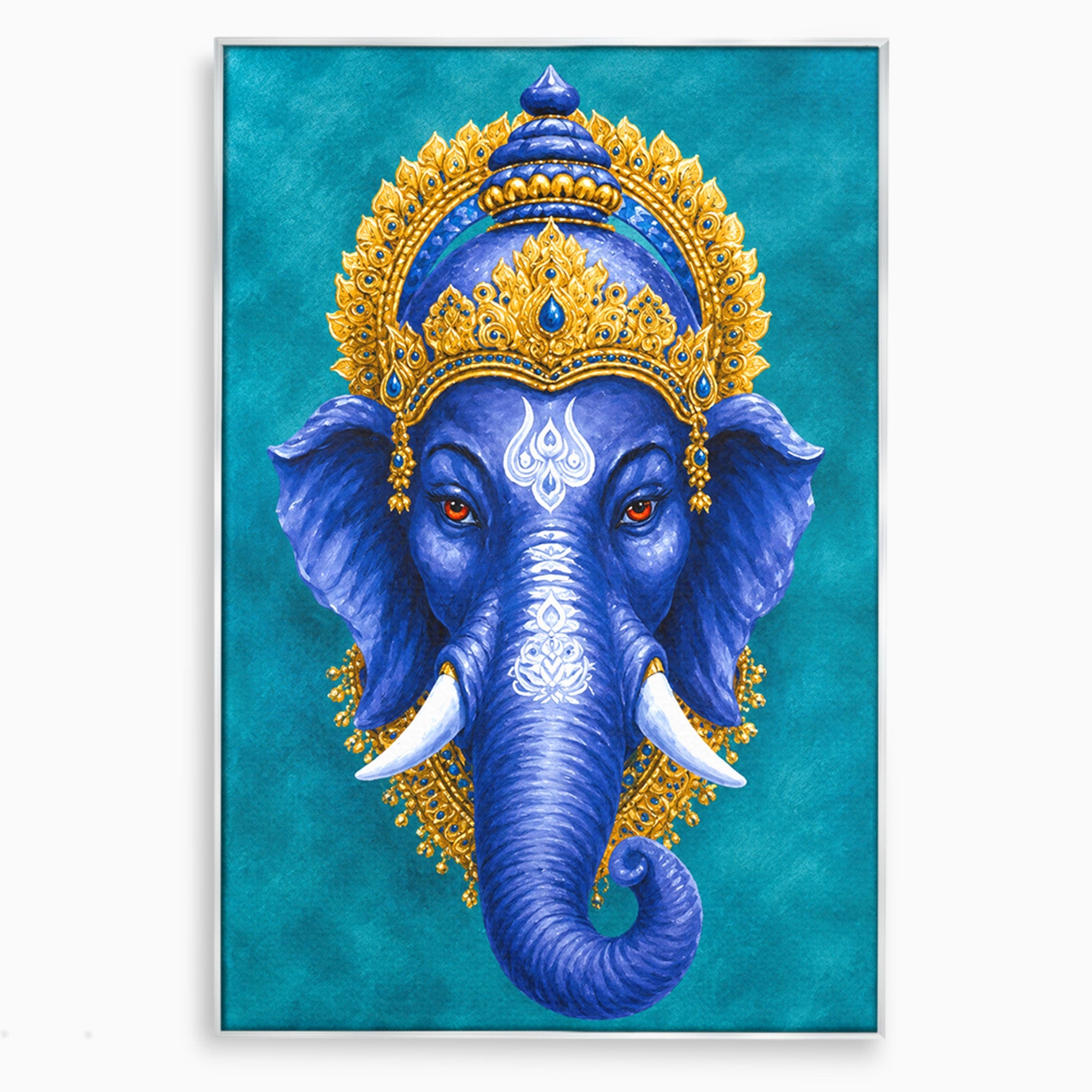 Tablou Canvas Premium LuxCanva® M1663, Elefant Regal, Elefant, Arta, Spiritualitate, Portret, Exotic, Living, Dormitor, Culori Vibrante